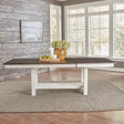 Liberty Furniture Brook Bay - Trestle Table - White & Brown | Meri Furniture