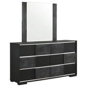 Coaster Fine Furniture Blacktoft - 6-Drawer Dresser With Mirror - Black | Meri Furniture