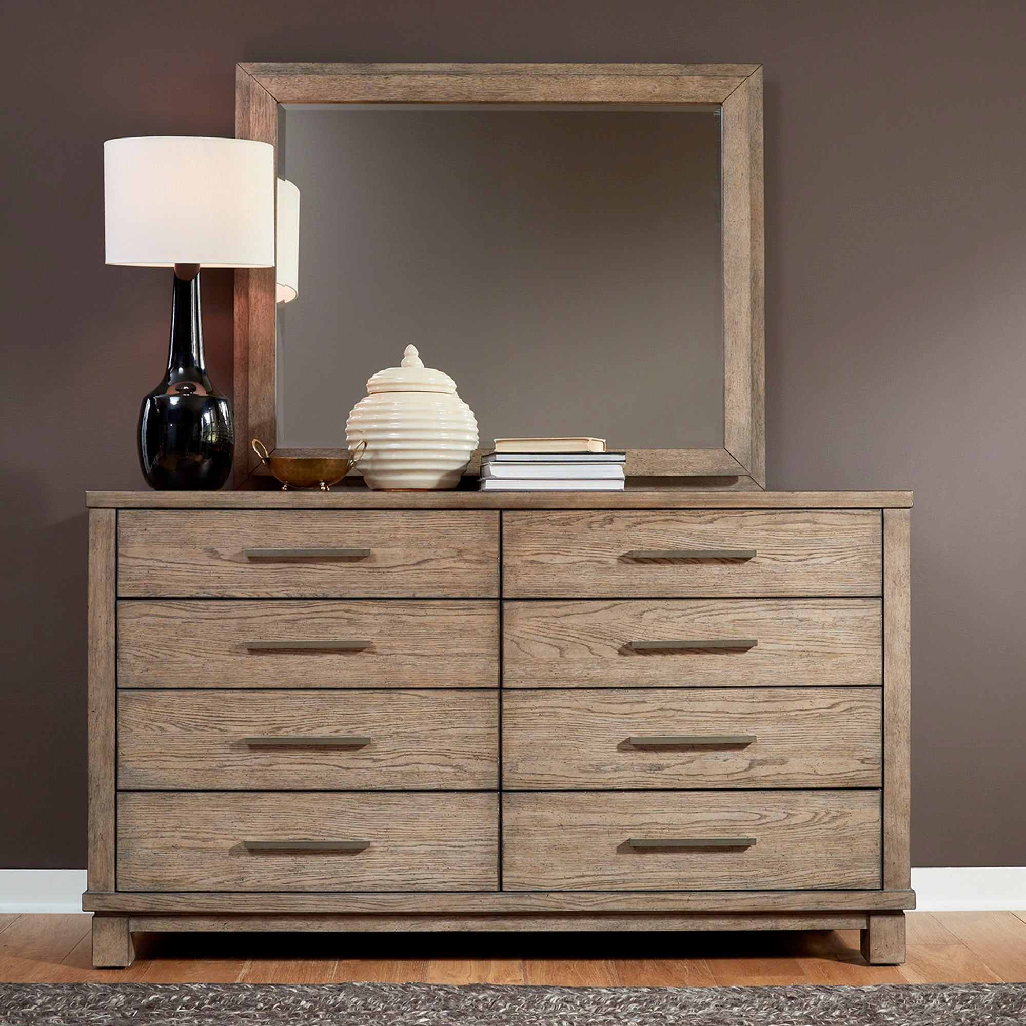 Liberty Furniture Canyon Road - Dresser & Mirror - Light Brown | Meri Furniture