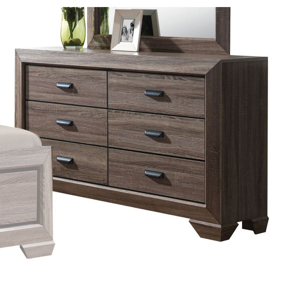 ACME Lyndon - Dresser - Weathered Gray Grain | Meri Furniture