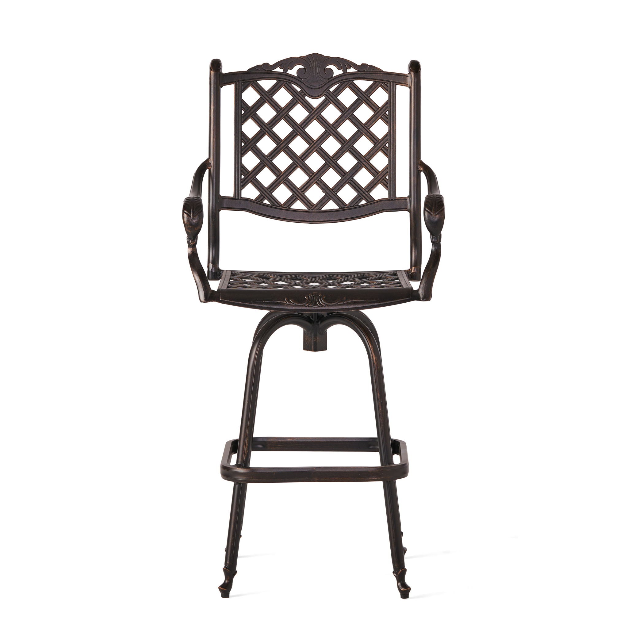 Cast Aluminum Bar Stool - Copper