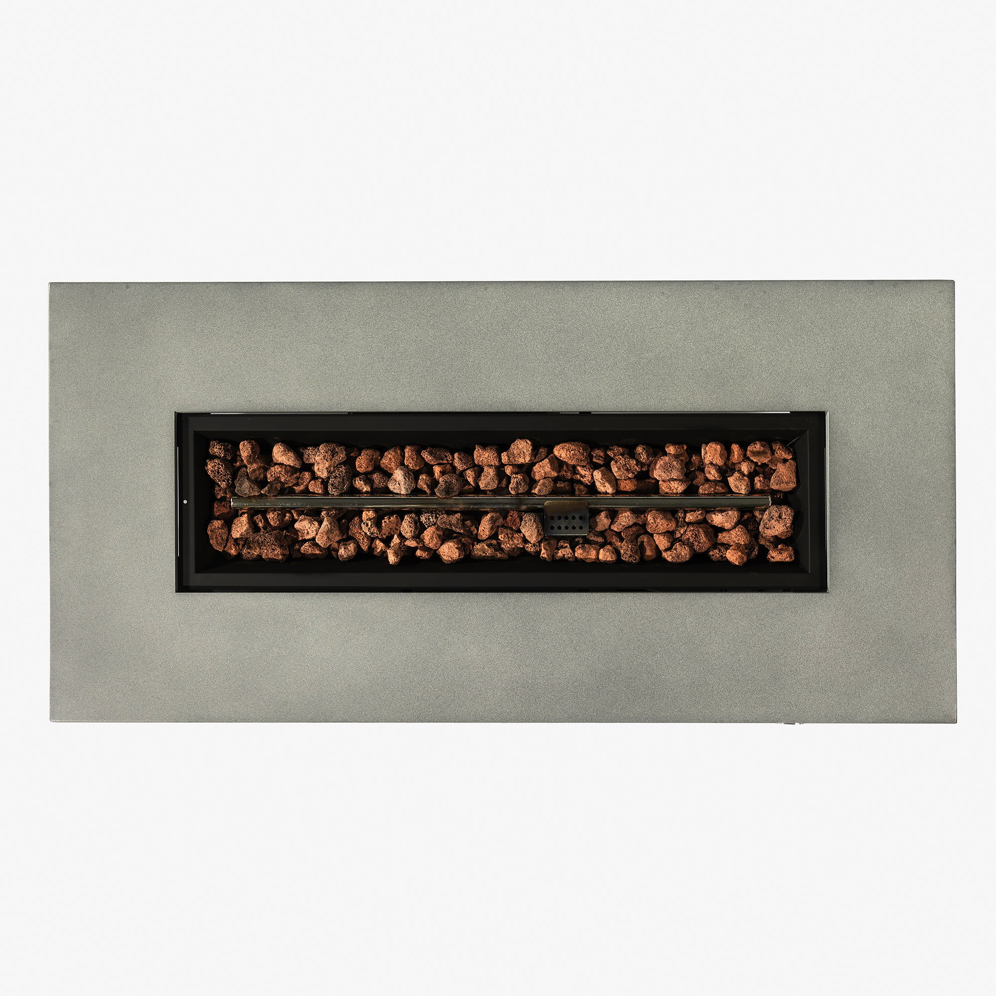 42" Propane Gas Fire Pit Table, 50000 Btu Rectangular Steel Fire Pit With Glass Wind Guard For Outside Patio Deck Garden Courtyard - Gray