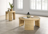 Artina - Woven Rattan Round Side End Table - Natural