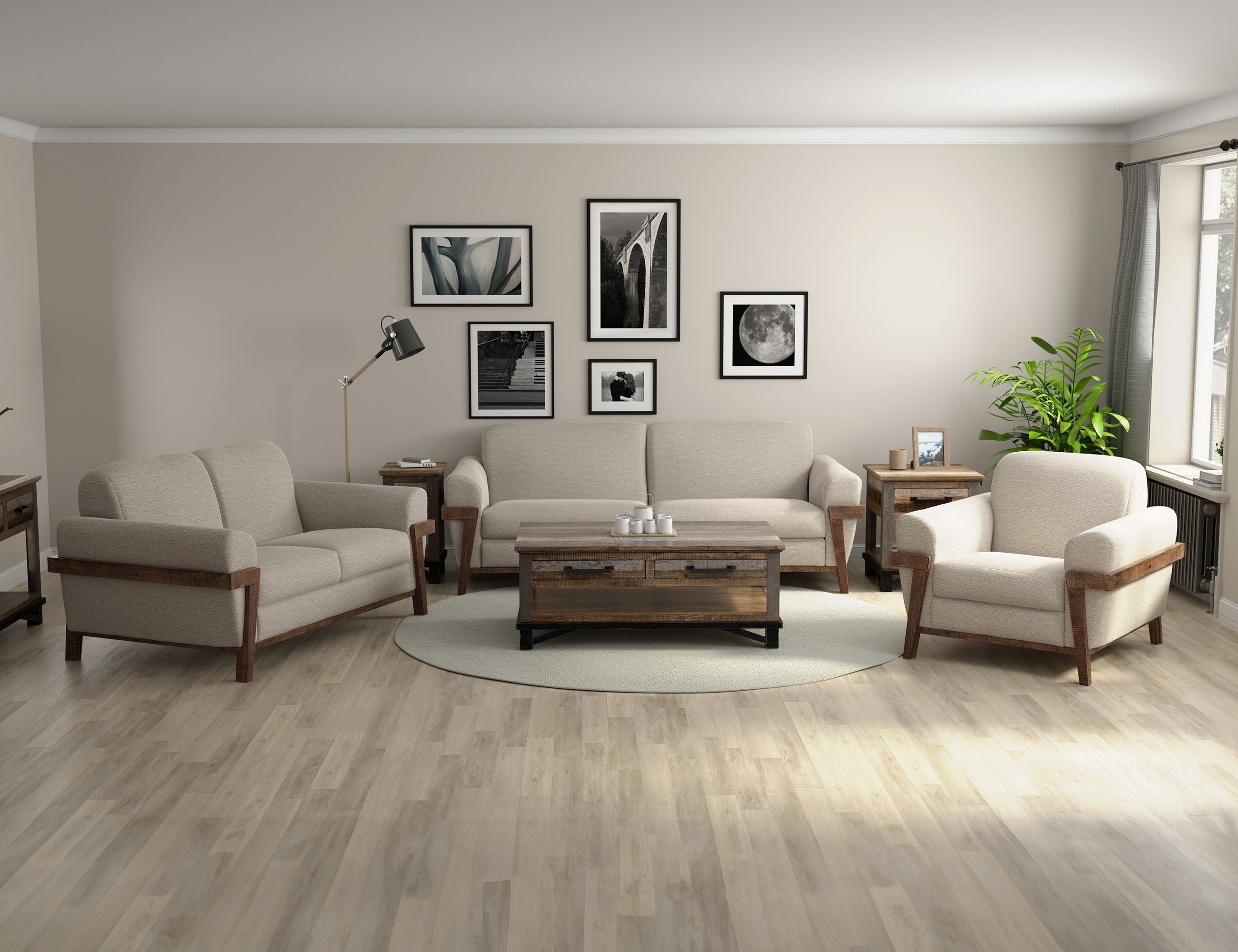 International Furniture Direct Loft Brown - Sofa | Meri Furniture