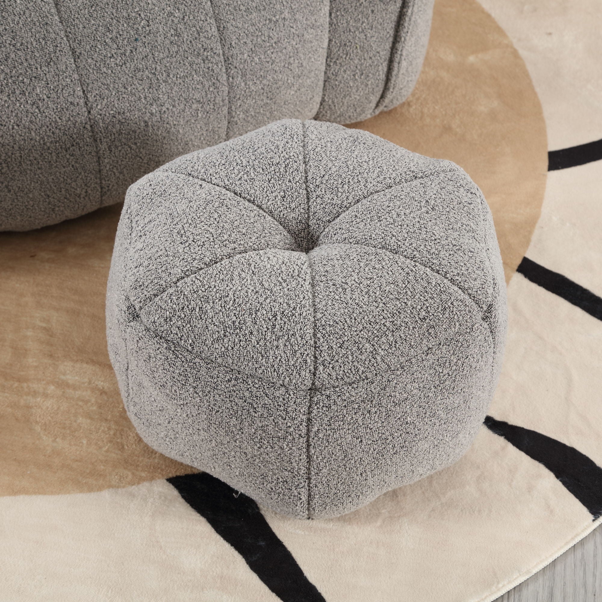 Soft Chenille Bean Bag Chair With High Resilient Foam