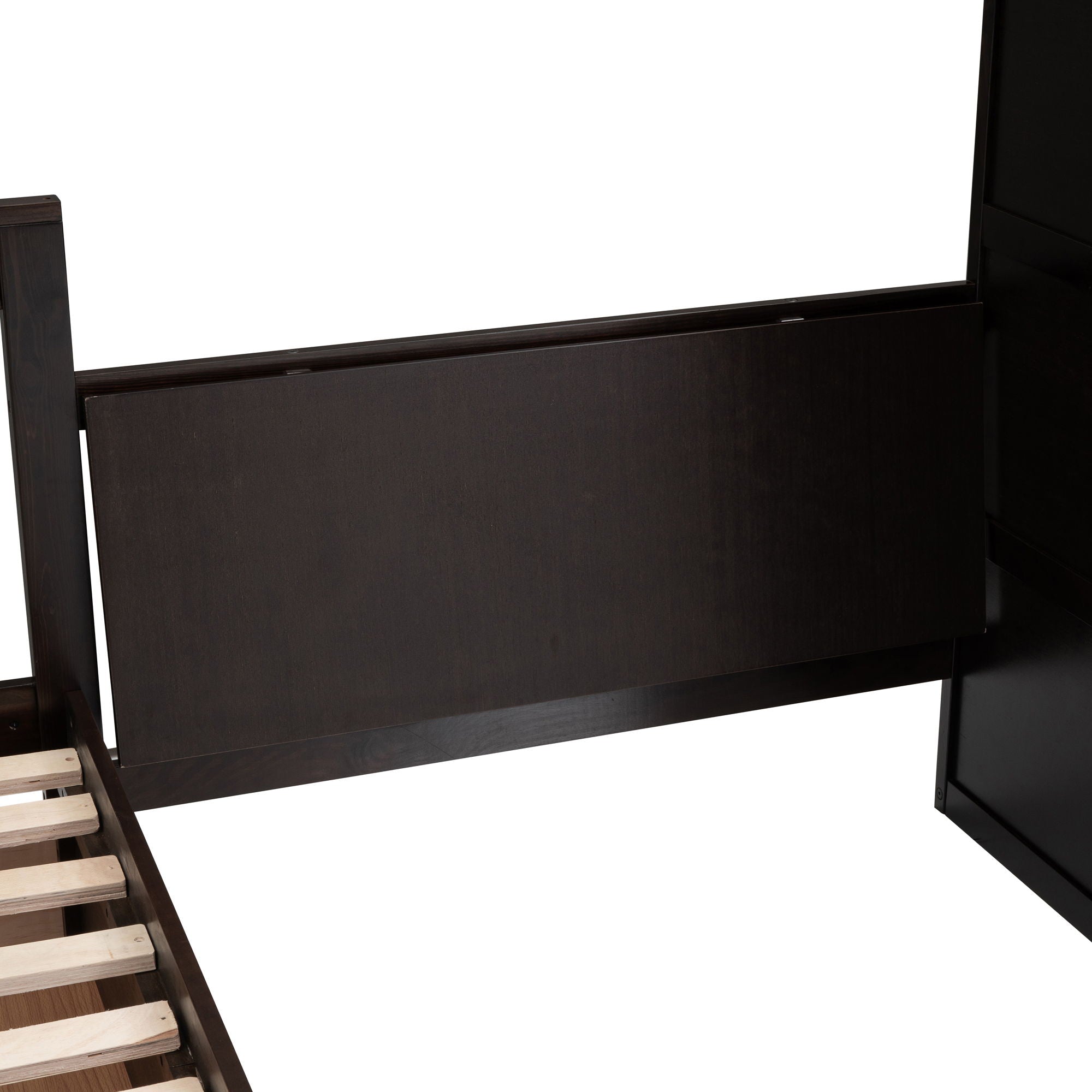 L Shaped Bunk Bed With 3 Drawers, Portable Desk And Wardrobe