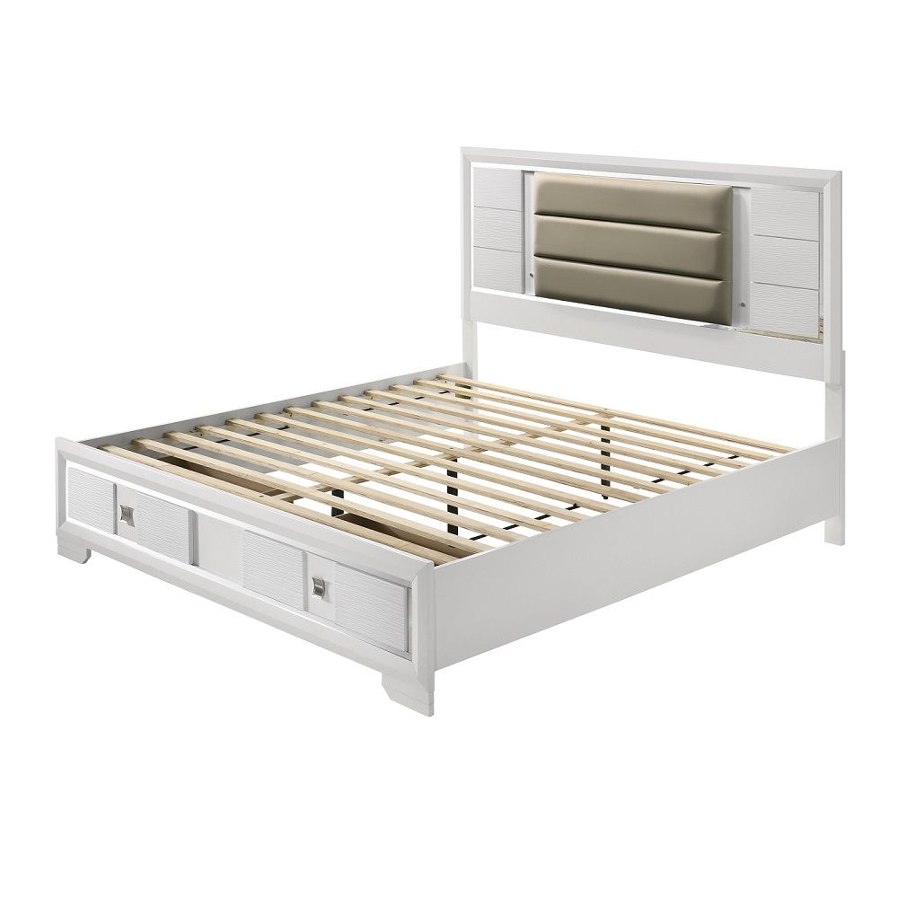 ACME Elain - Bed With Led & Storage | Meri Furniture