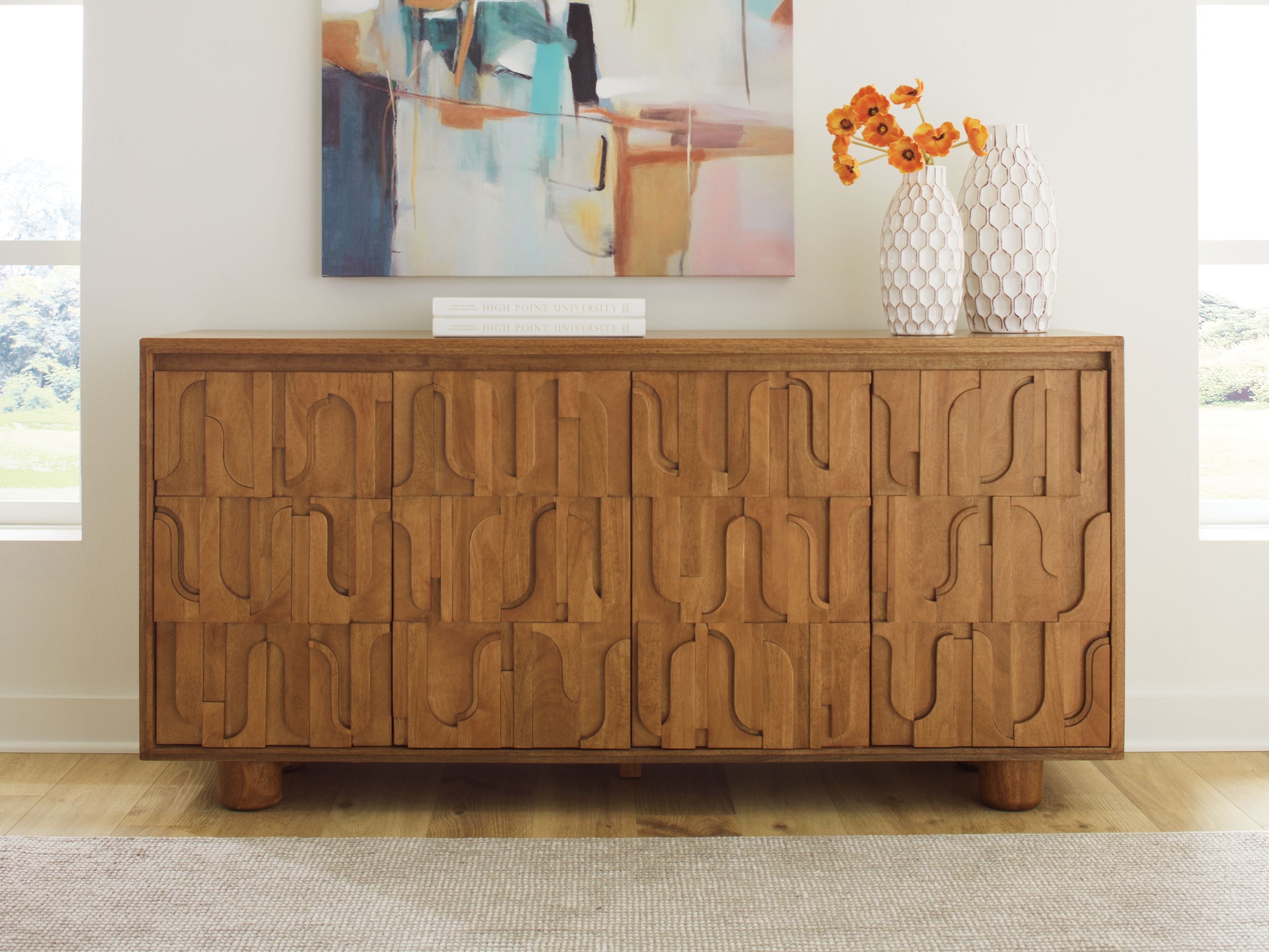 Signature Design by Ashley® Gadburg - Medium Brown - Accent Cabinet | Meri Furniture