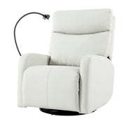 Rocking Recliner Chair, 360 Degree Swivel Nursery Rocking Chair, Glider Chair, Modern Small Rocking Swivel Recliner Chair For Bedroom, Living Room Chair Home Theater Seat, Phone Holder - Light Gray