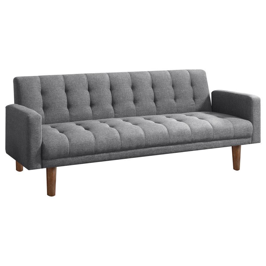 Coaster Fine Furniture Sommer - Upholstered Tufted Convertible Sofa Bed - Gray | Meri Furniture
