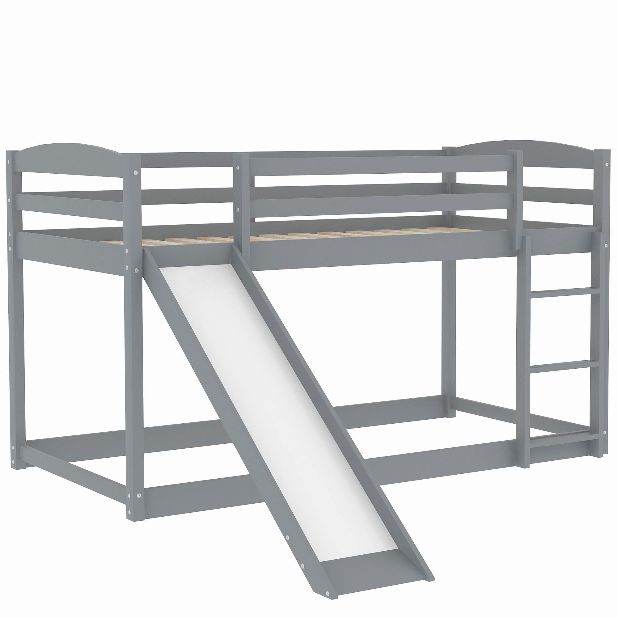 Durable Bunk Bed With Convertible Slide And Ladder