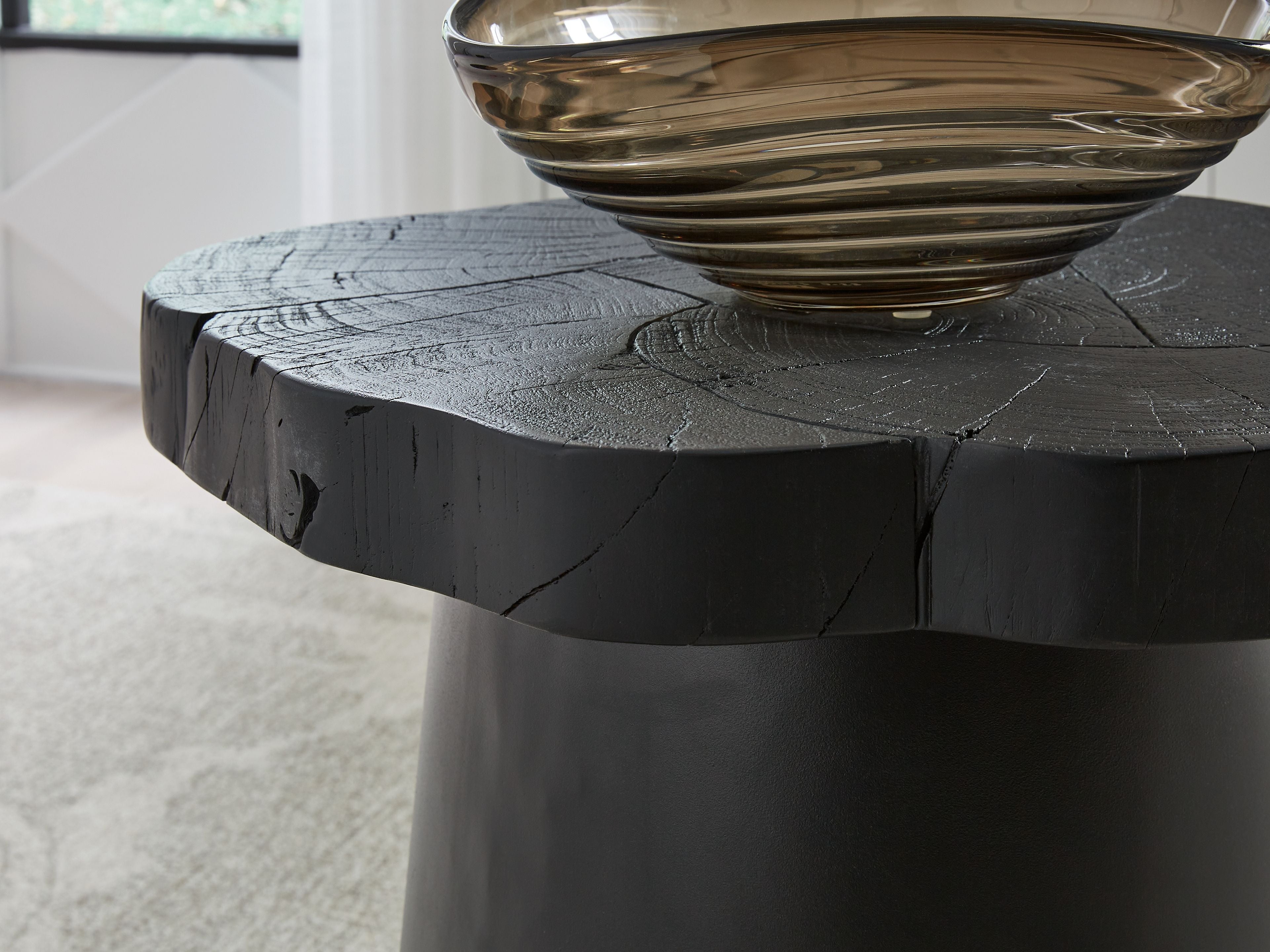 Signature Design by Ashley® Wimbell - Black - Round End Table | Meri Furniture
