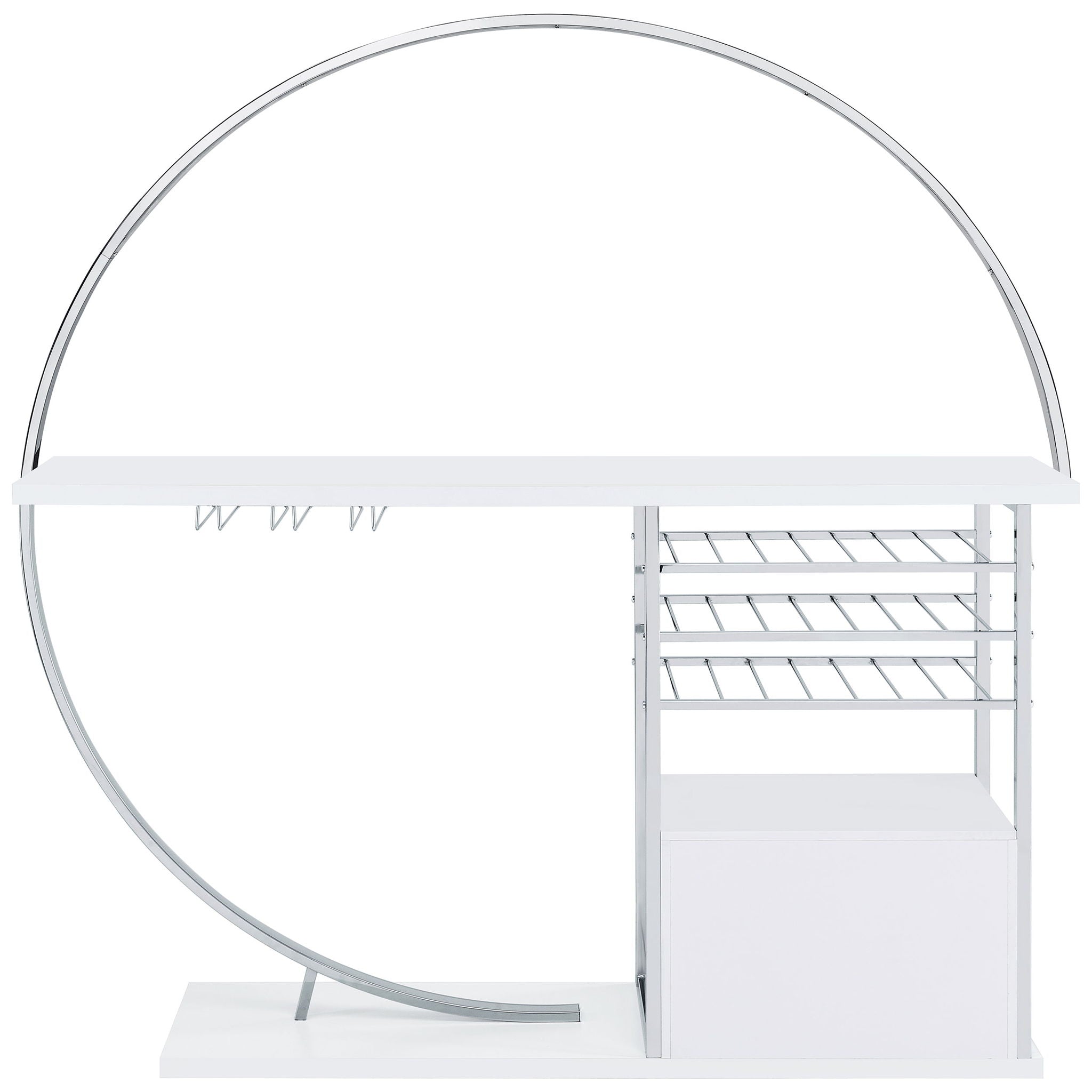 Casey - 2 Door Home Bar Storage Bar With Customizable Lighting - White