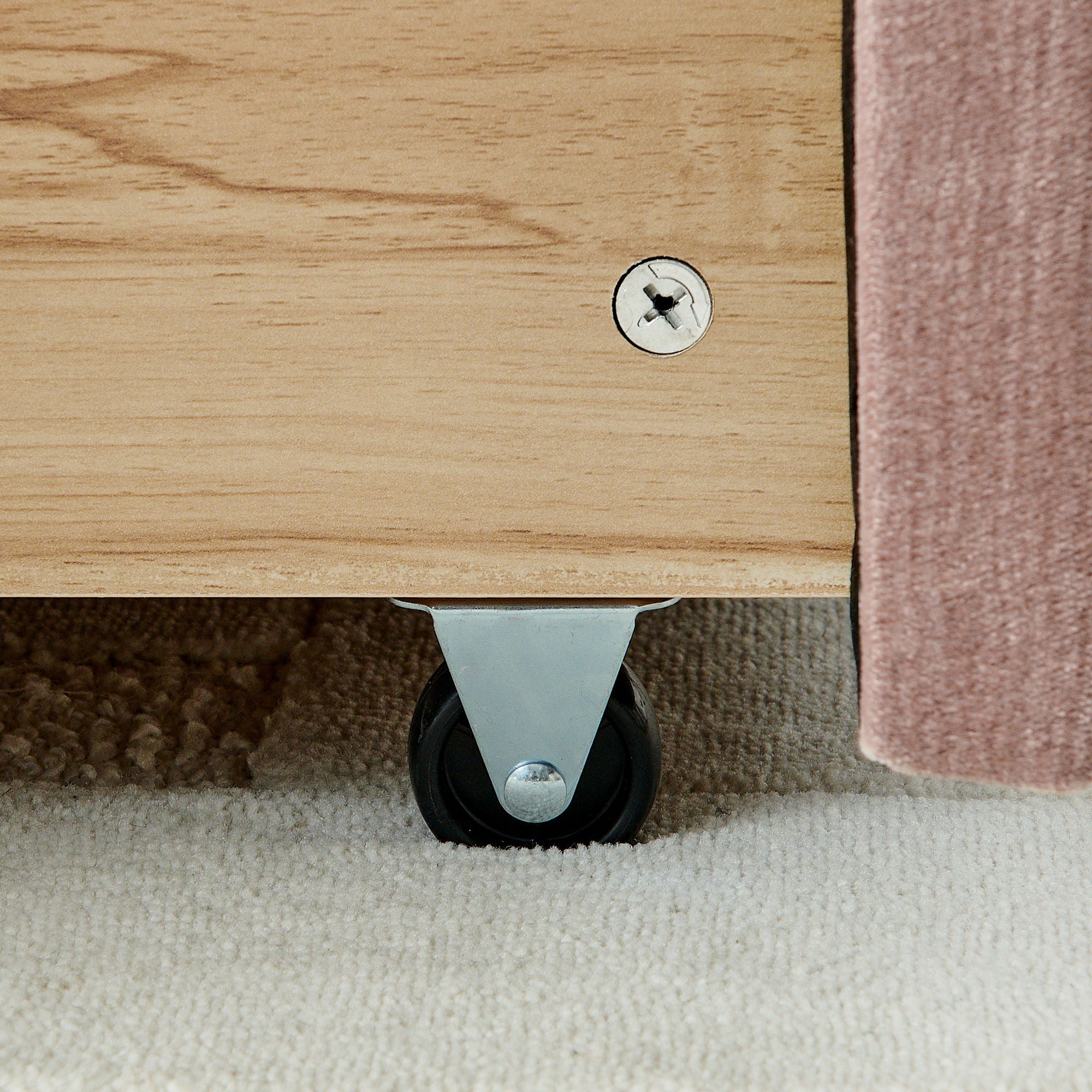 Modern Platform Bed Frame With Thick Chenille Fabric