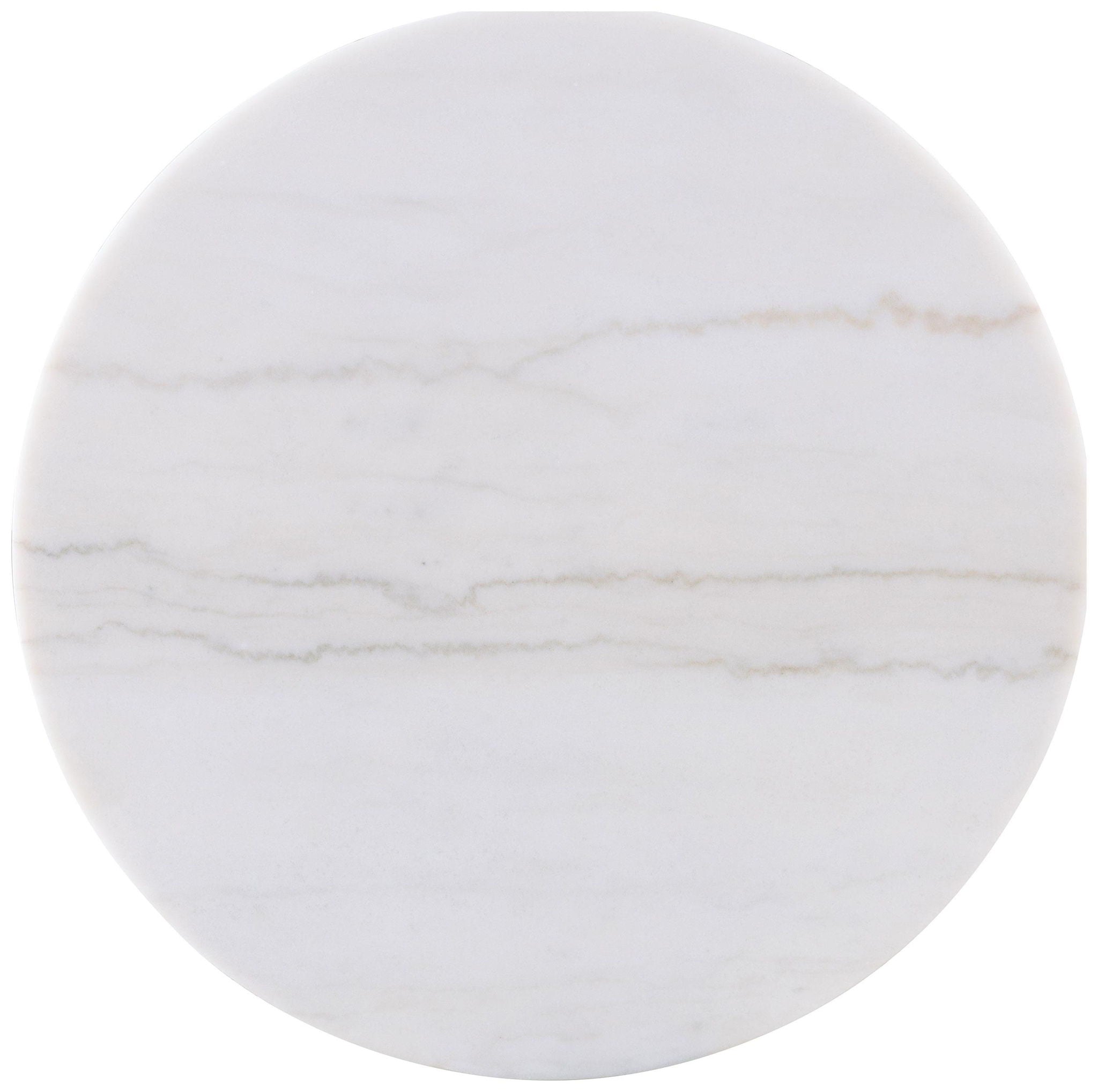 Jason Round White Marble Top Coffee Table Greige