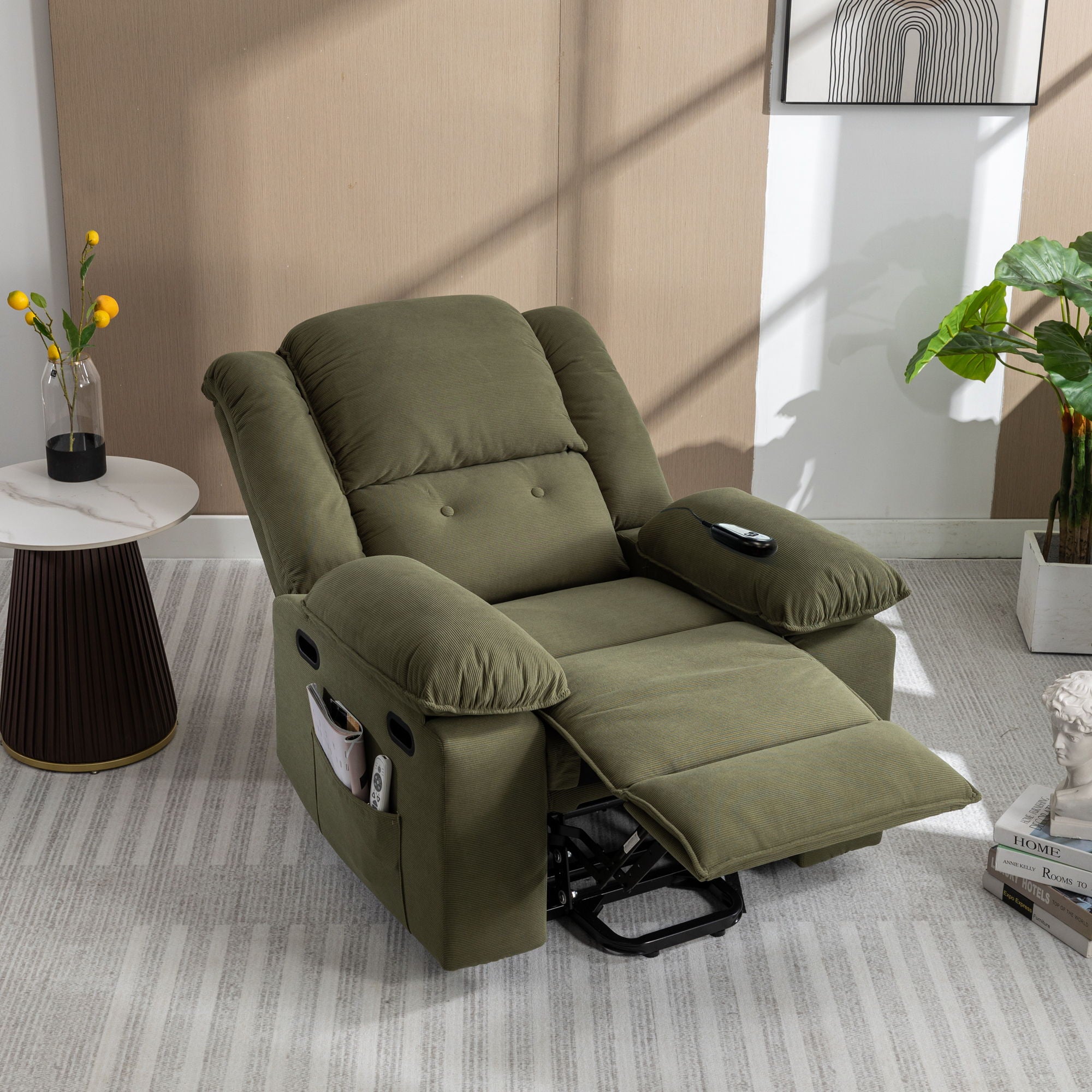 Massage Recliner Power Lift Chair With Adjustable Massage And Heating Function