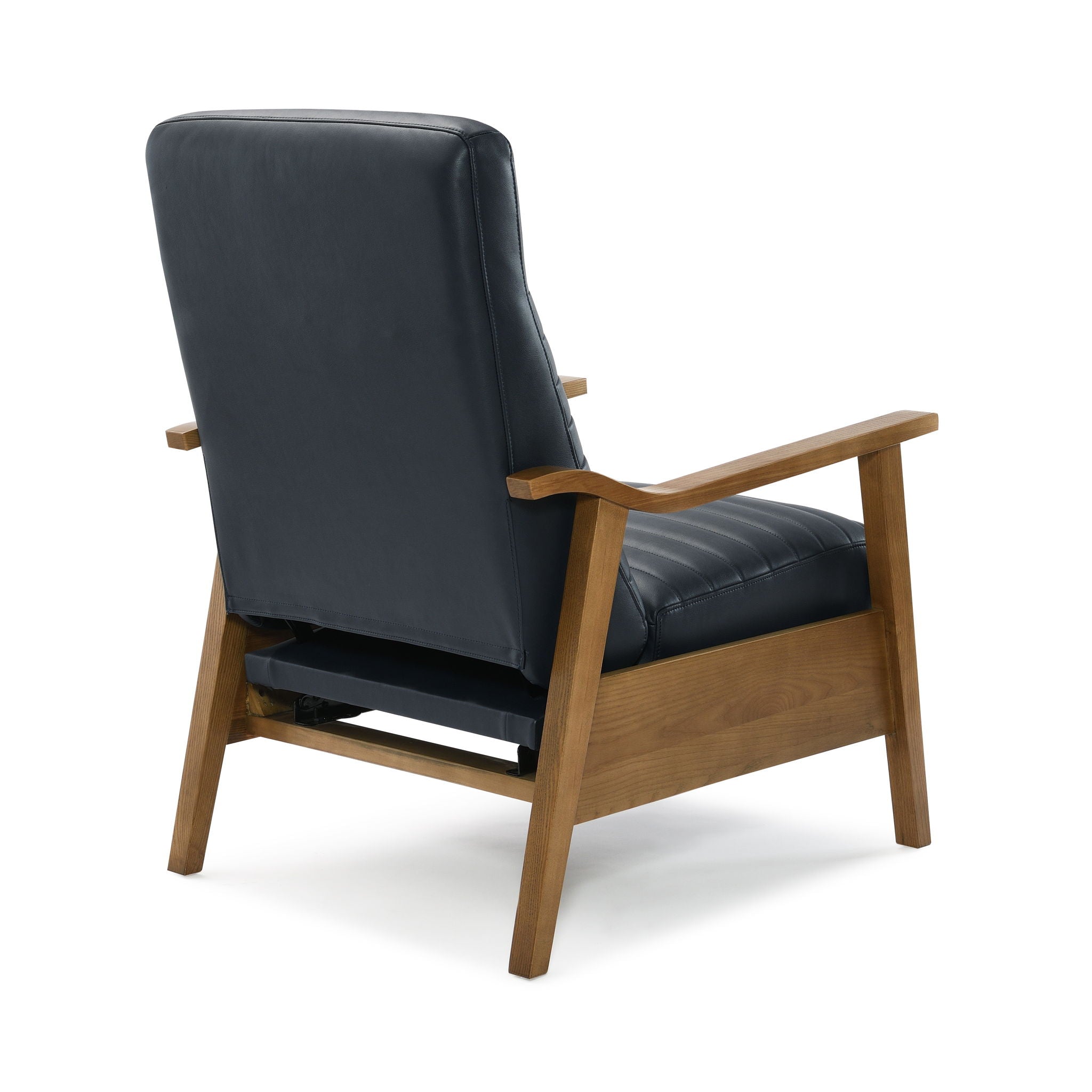 Asher - Modern Push Back Recliner With Wood Arms
