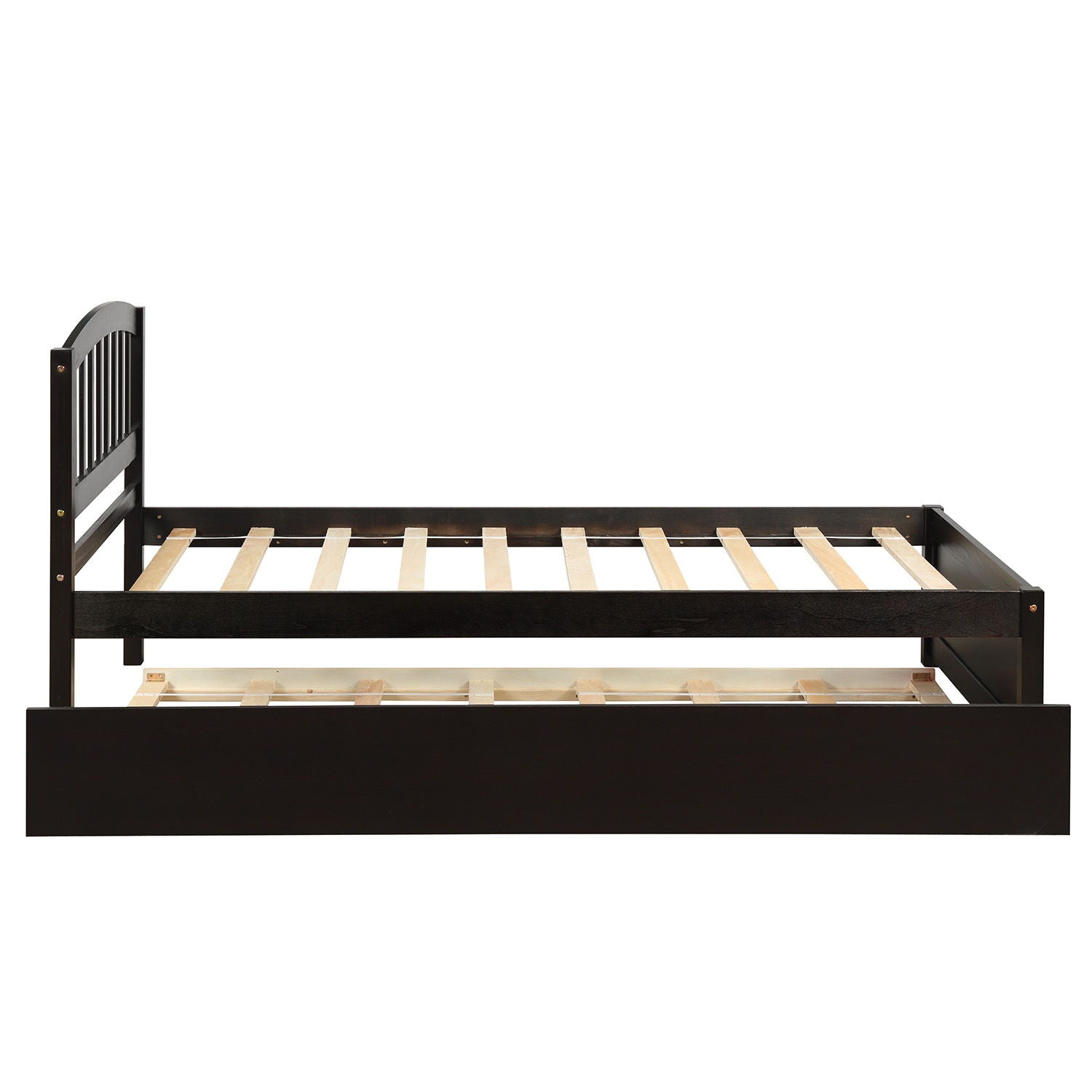 Platform Bed Wood Bed Frame With Trundle
