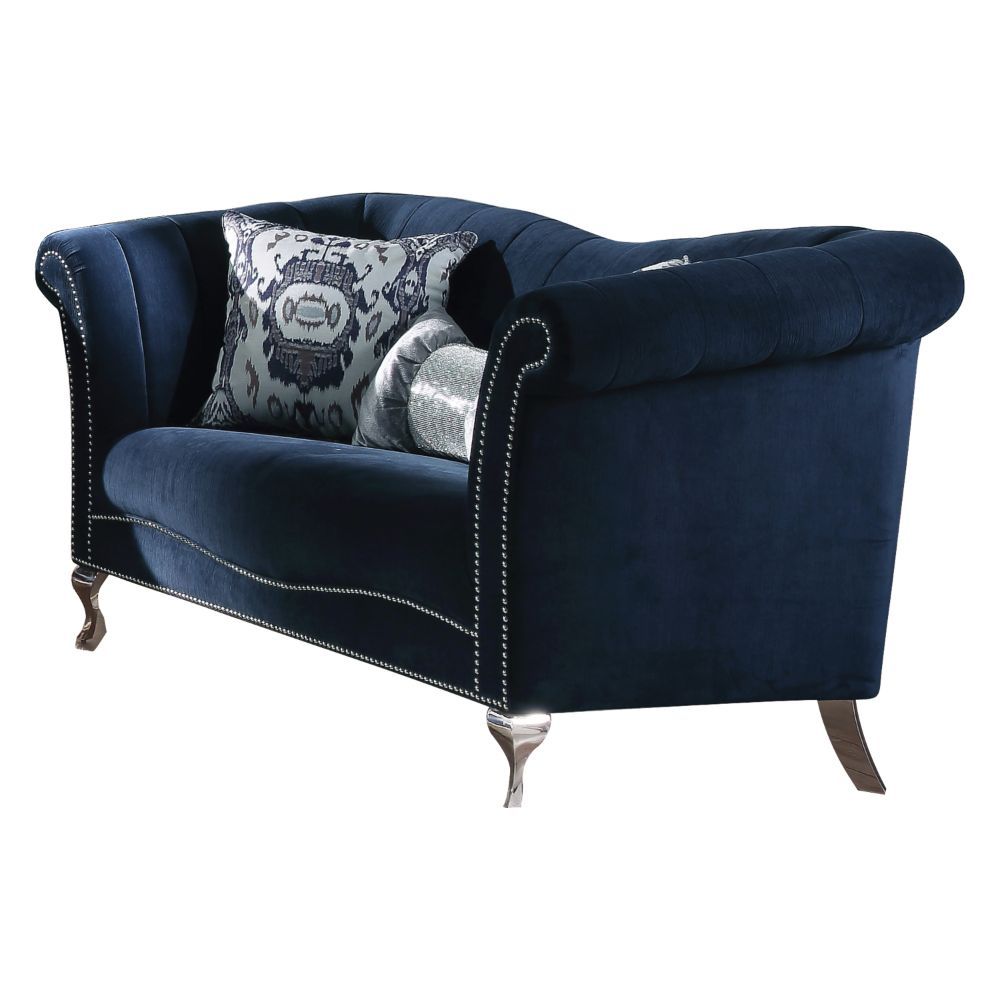 ACME Jaborosa - Loveseat - Blue Velvet | Meri Furniture