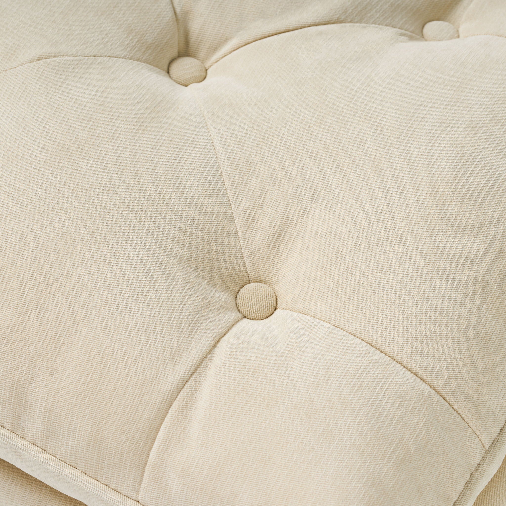 Lofton - Pillow Top Ottoman With Button Tufting - Cream