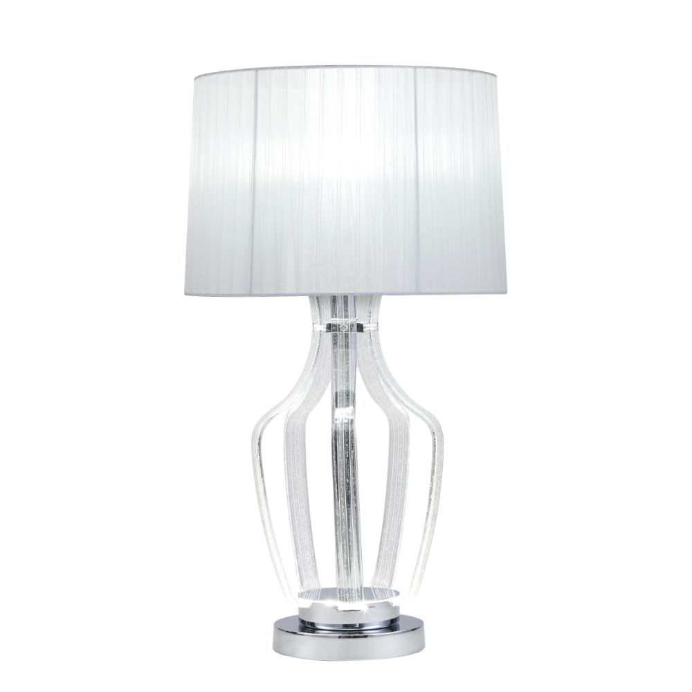 ACME Mathilda - Table Lamp - Clear Acrylic & Chrome | Meri Furniture