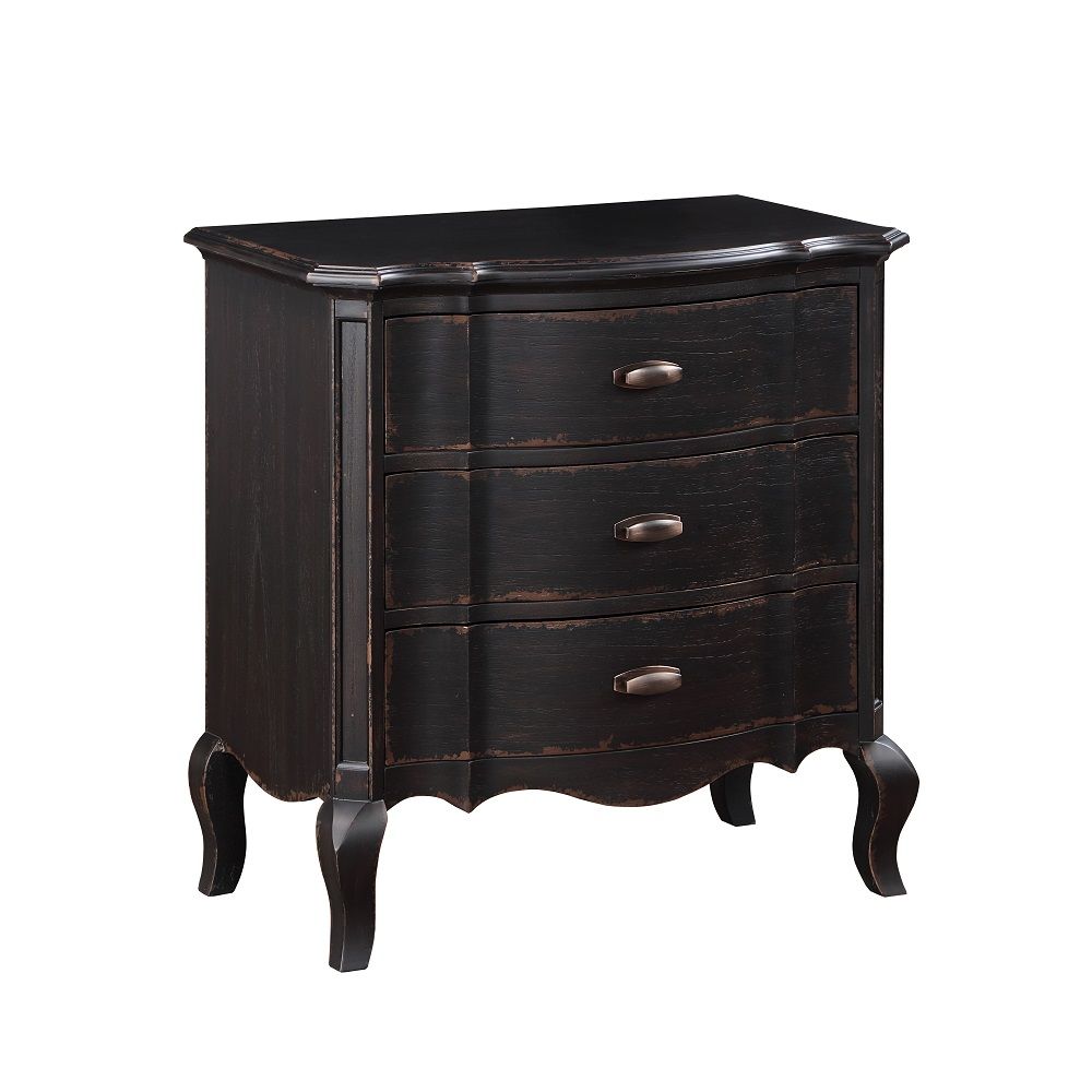 ACME 3 Drw Assembled Drawer: GLIDE Side Metal (Full Ext., 45mm), French Front & English Back, Felt-Lined Top Drawer, Manual Close Wooden Cabriole Leg | Meri Furniture
