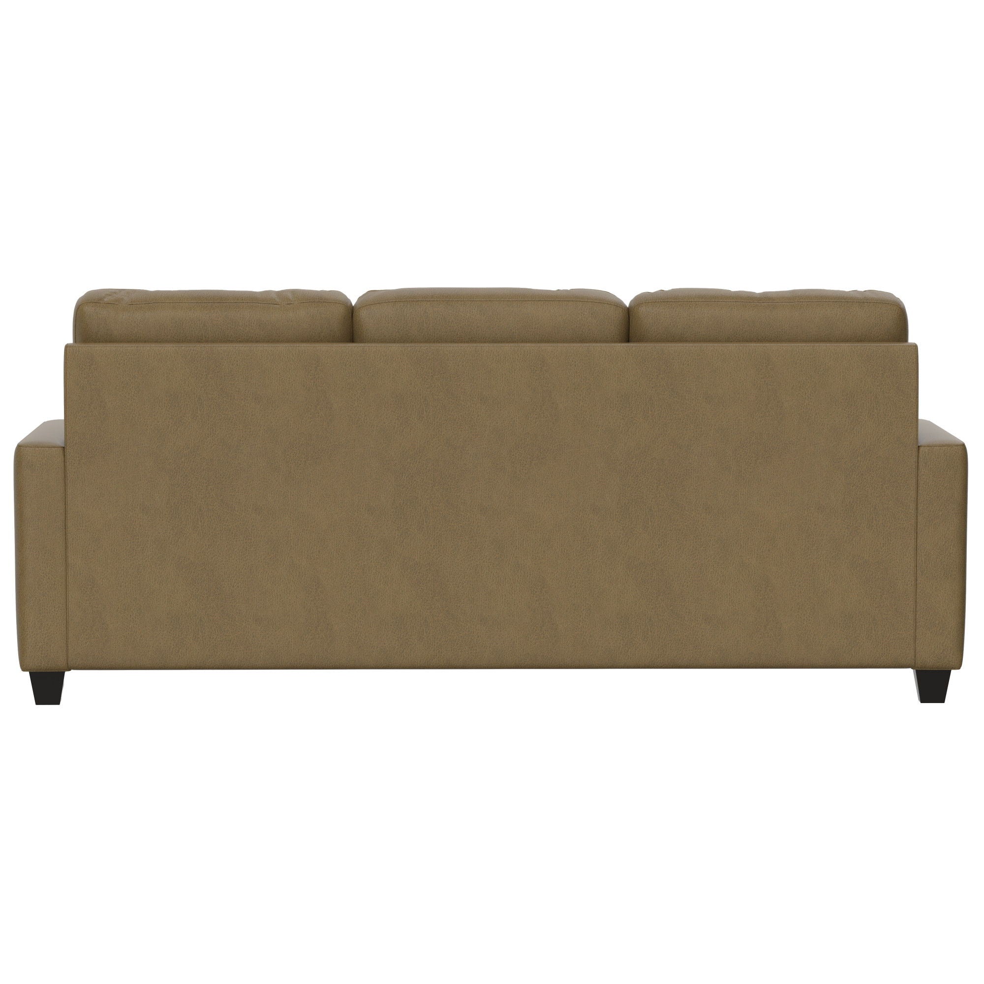 2 Piece Sofa With Chaise, Comfortable Seating For 3, Tapered Feet, USB Charging Console - Brown