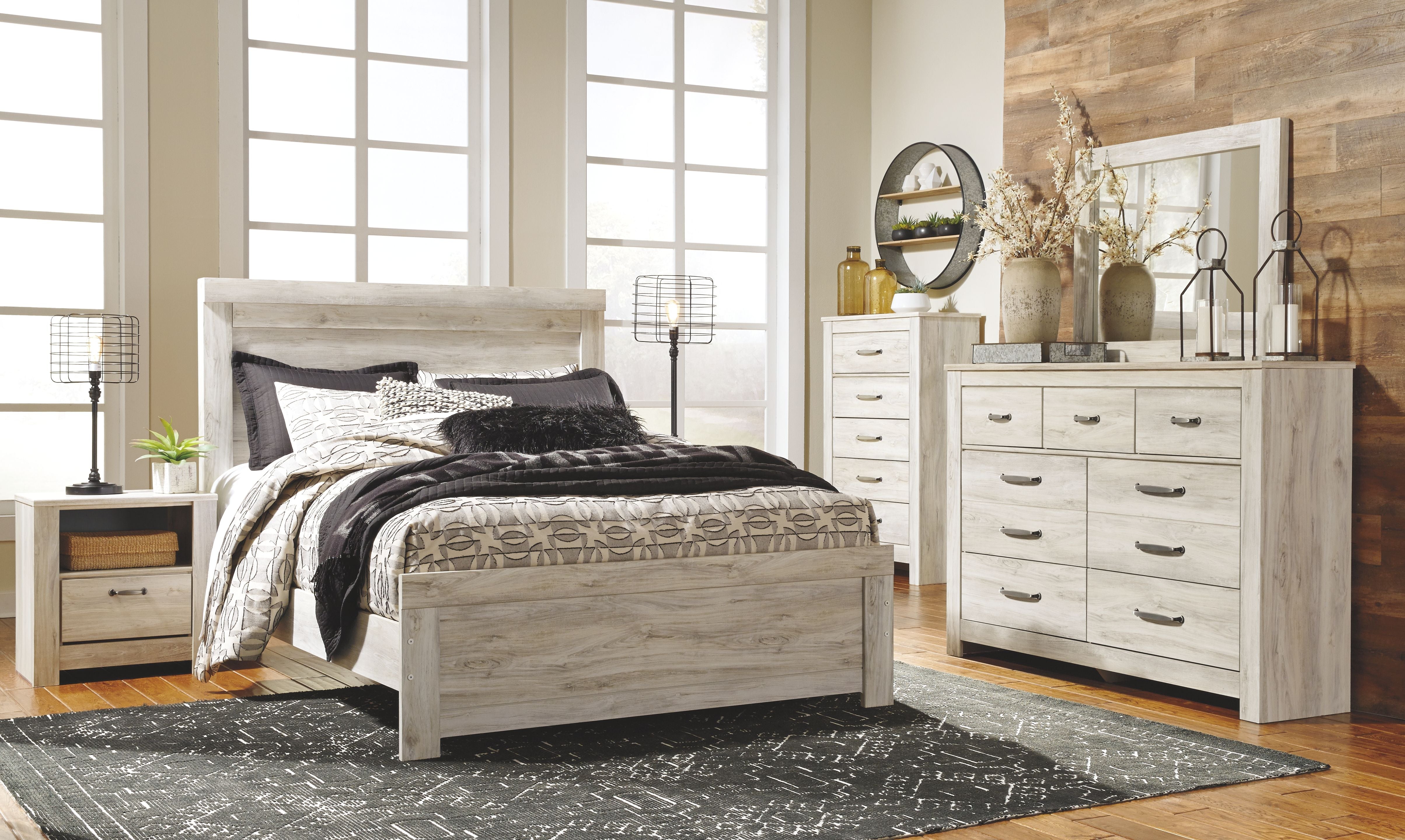 Signature Design by Ashley® Bellaby - Dresser, Mirror, Panel Bed Set | Meri Furniture