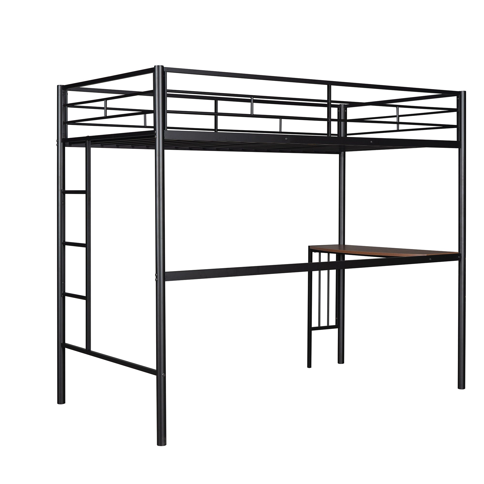 Bunk Bed With Desk, Ladder And Quality Slats For Bedroom
