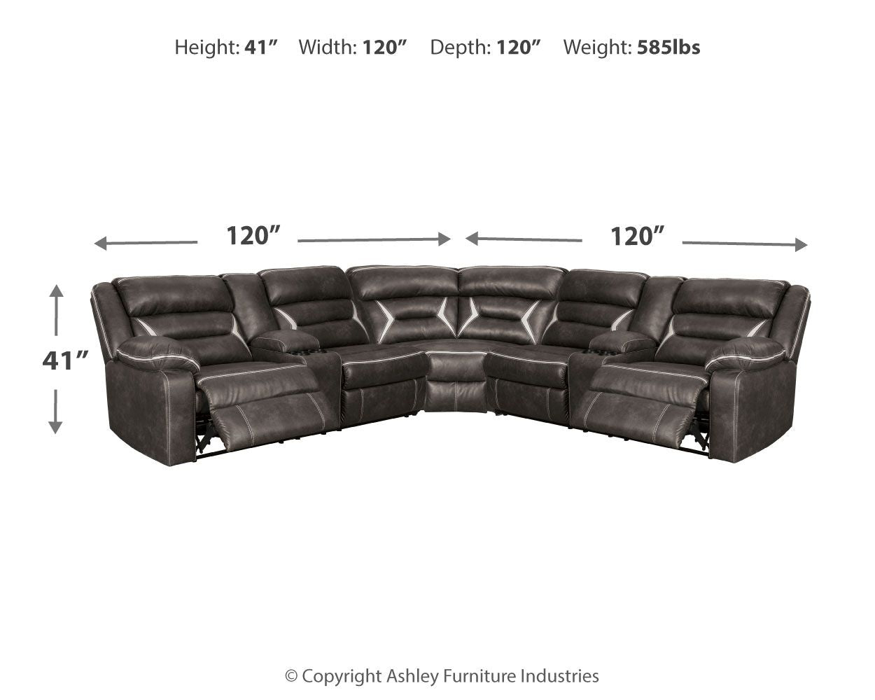 Signature Design by Ashley® Kincord - Sectional | Meri Furniture