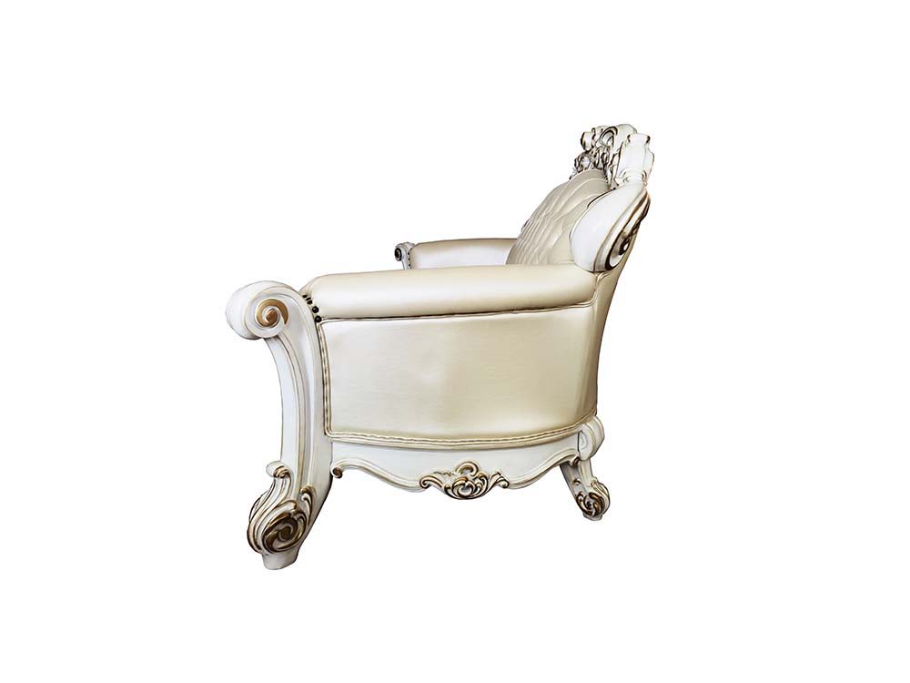 ACME Vendom - Sofa - Champagne PU & Antique Pearl Finsih | Meri Furniture
