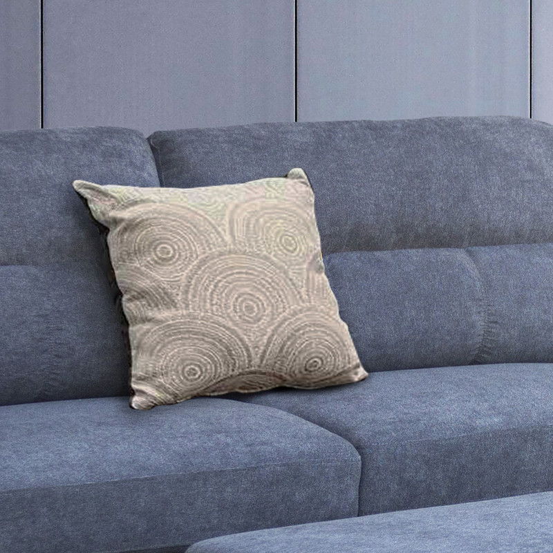 Diego 100"W Gray Fabric Sectional Sofa with Right Facing Chaise, Storage Ottoman, and 2 Accent Pillows