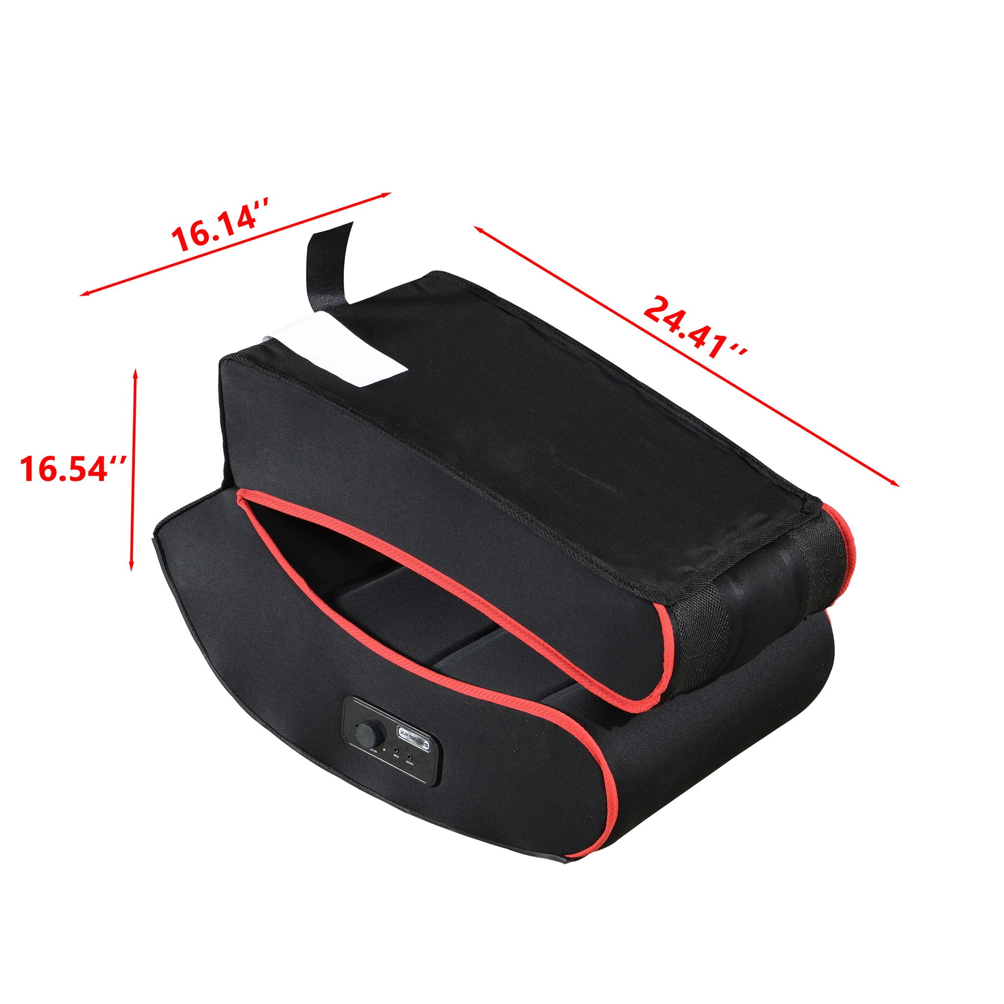 Foldable Gaming Chair With Onboard Speakers, Bluetooth Connection - Black / Red