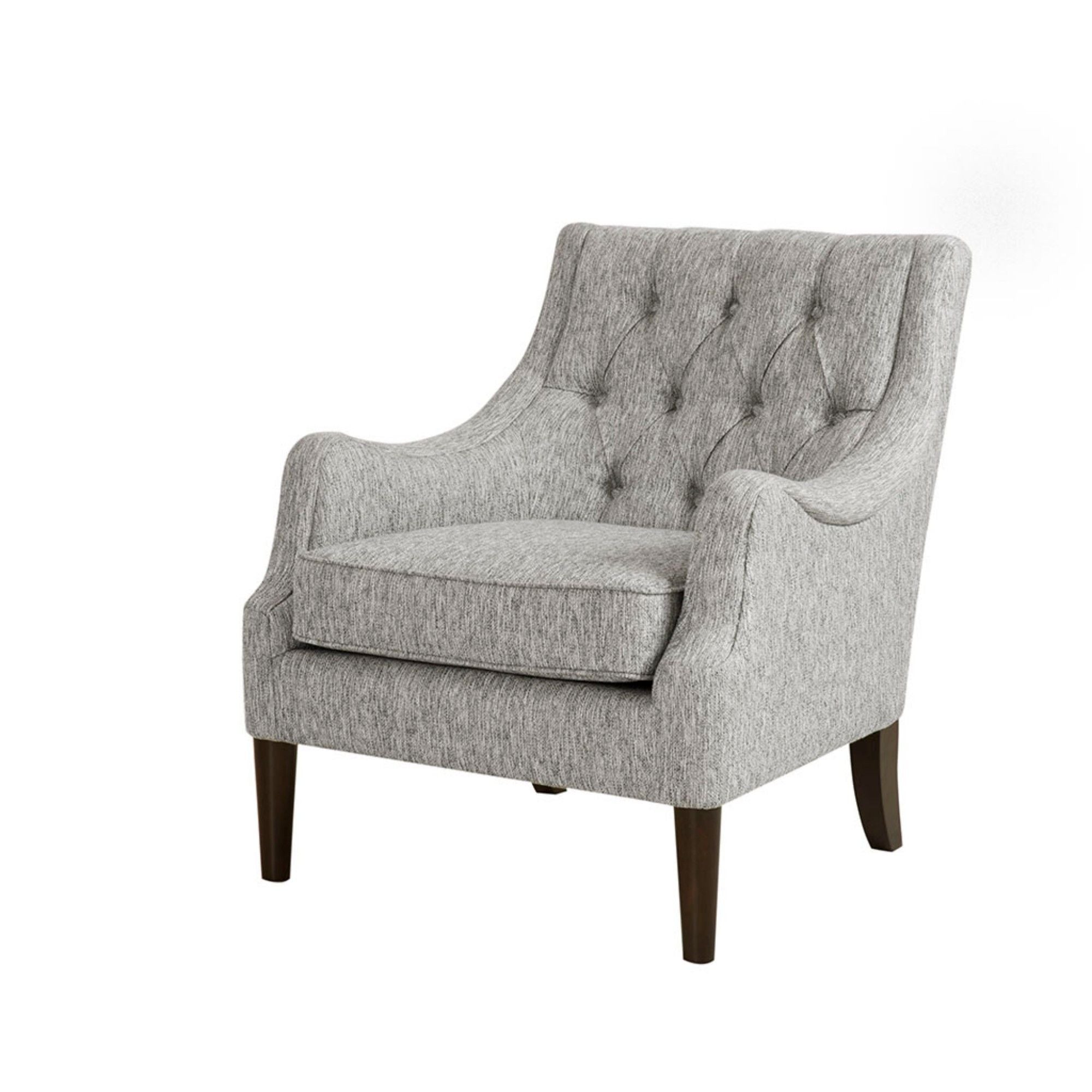Button Tufted Accent Chair Vintage Style