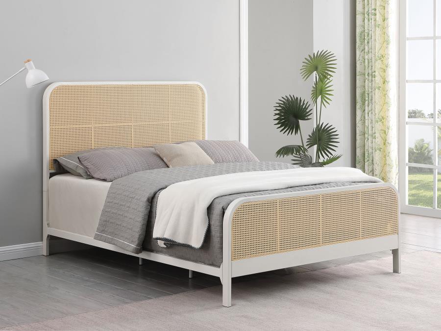 Coaster Fine Furniture Lanewood - Open Cane Rattan Metal Bed | Meri Furniture