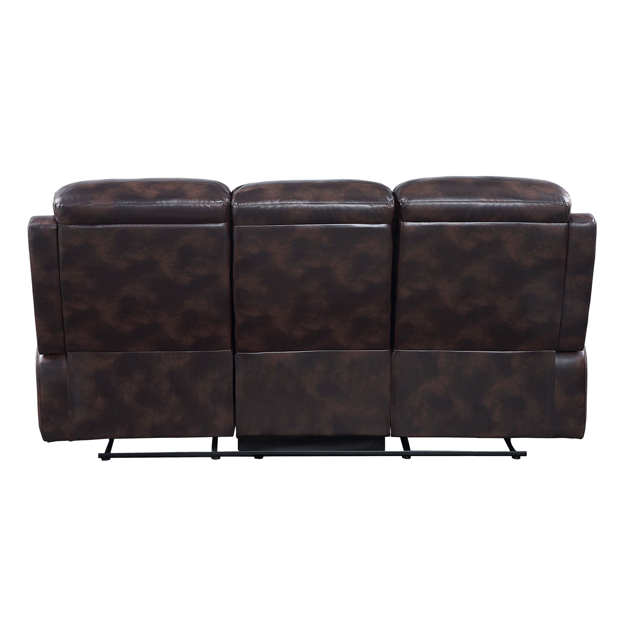 Perfiel - Motion Sofa - Two Tone Dark Brown Top Grain Leather
