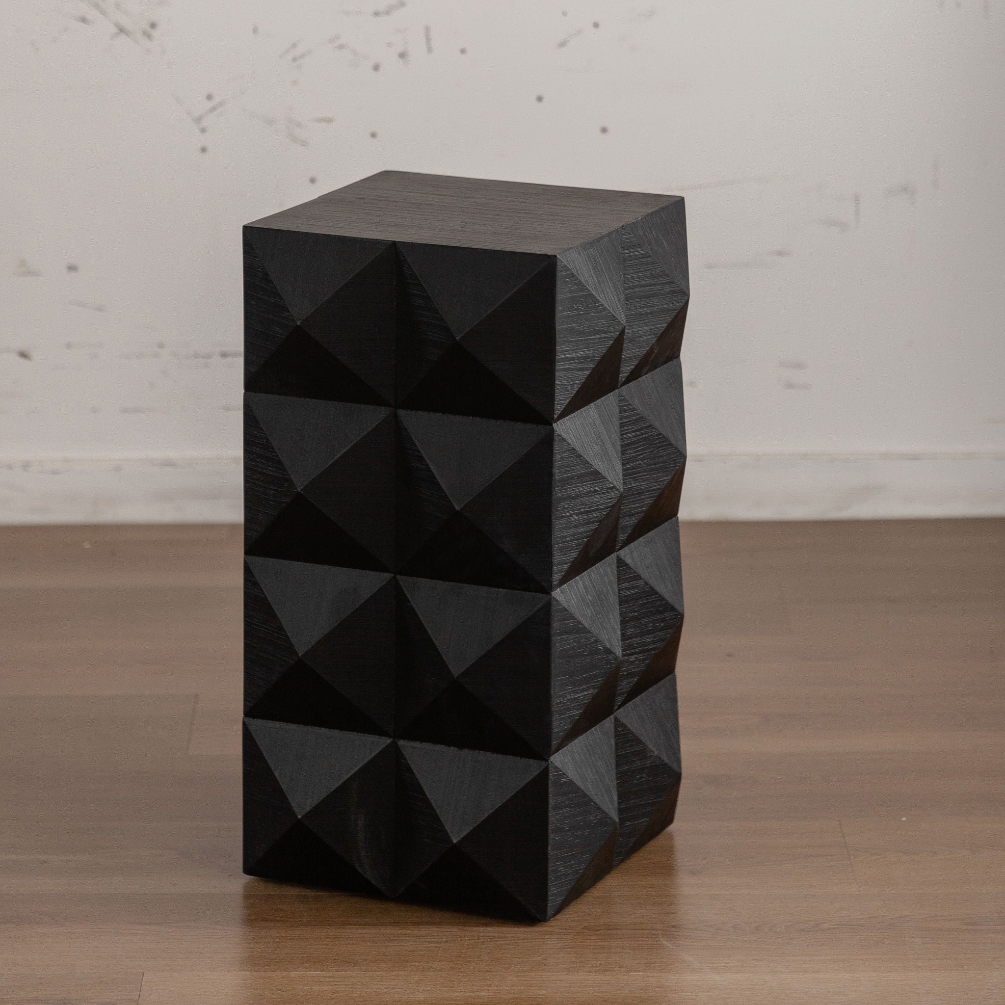 Side Table With 3D Embossed Pattern Design