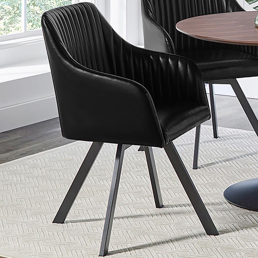 Coaster Fine Furniture Arika - Upholstered Swivel Dining Arm Chair | Meri Furniture