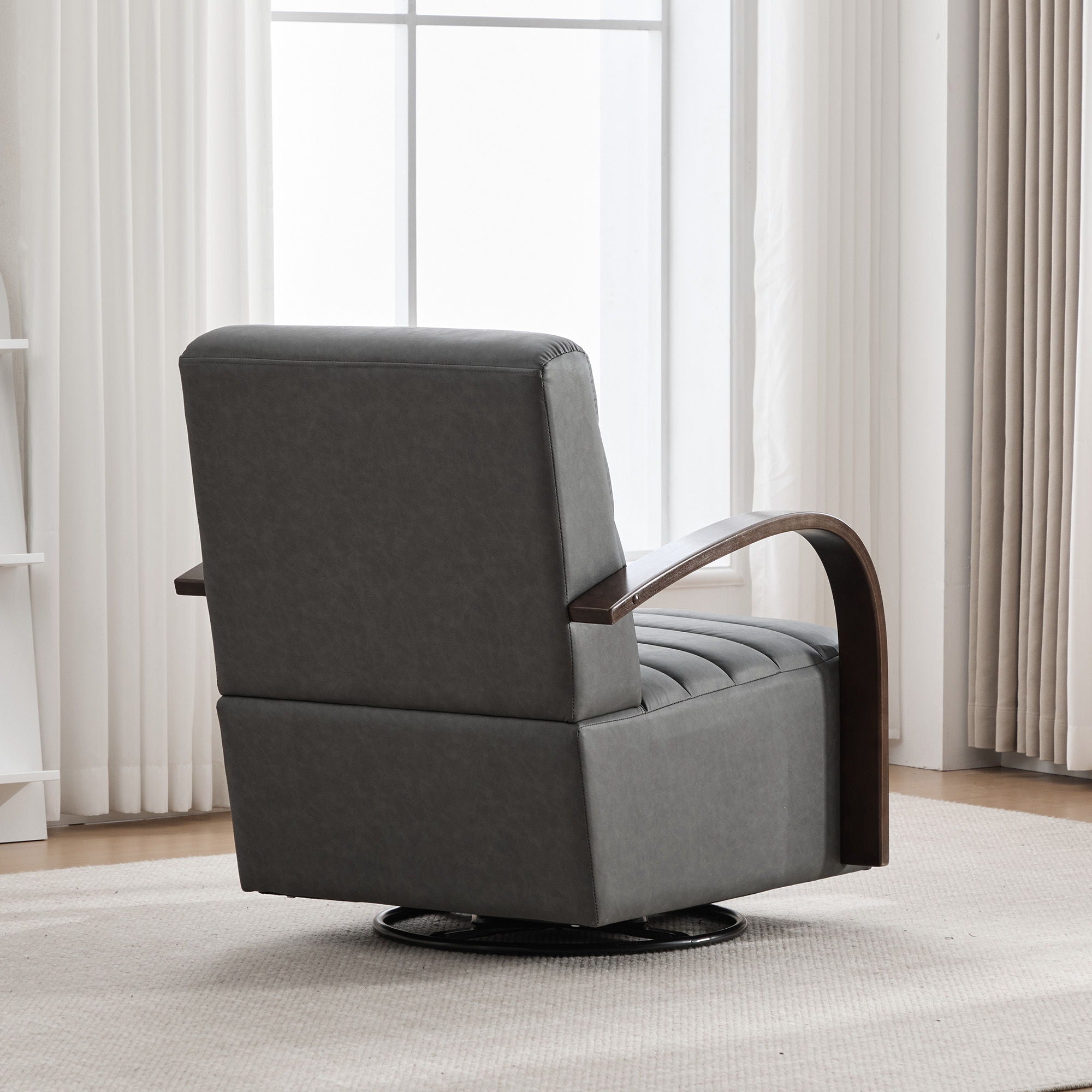 360° Swivel Accent Chair With Armrests, Comfy Lounge
