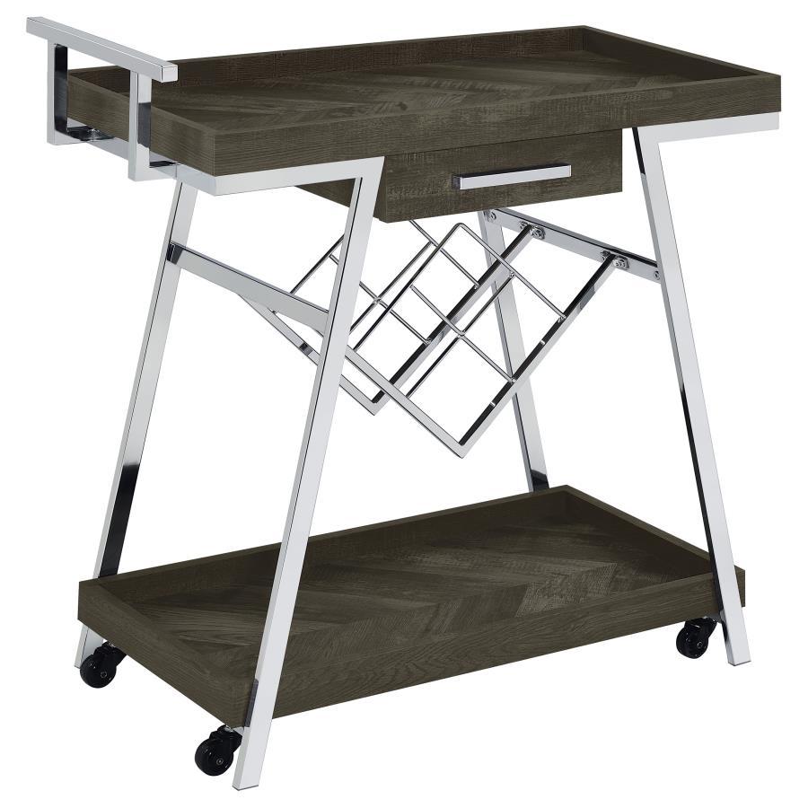 Coaster Fine Furniture Kinney - 1-Drawer Engineered Wood Bar Cart | Meri Furniture