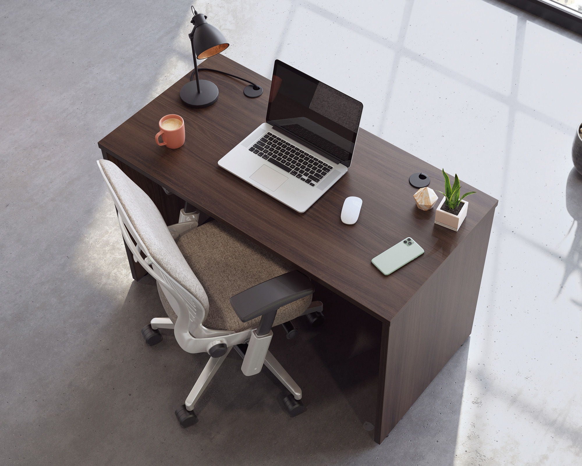 Commercial Desk 48" x 24" in Noble Elm