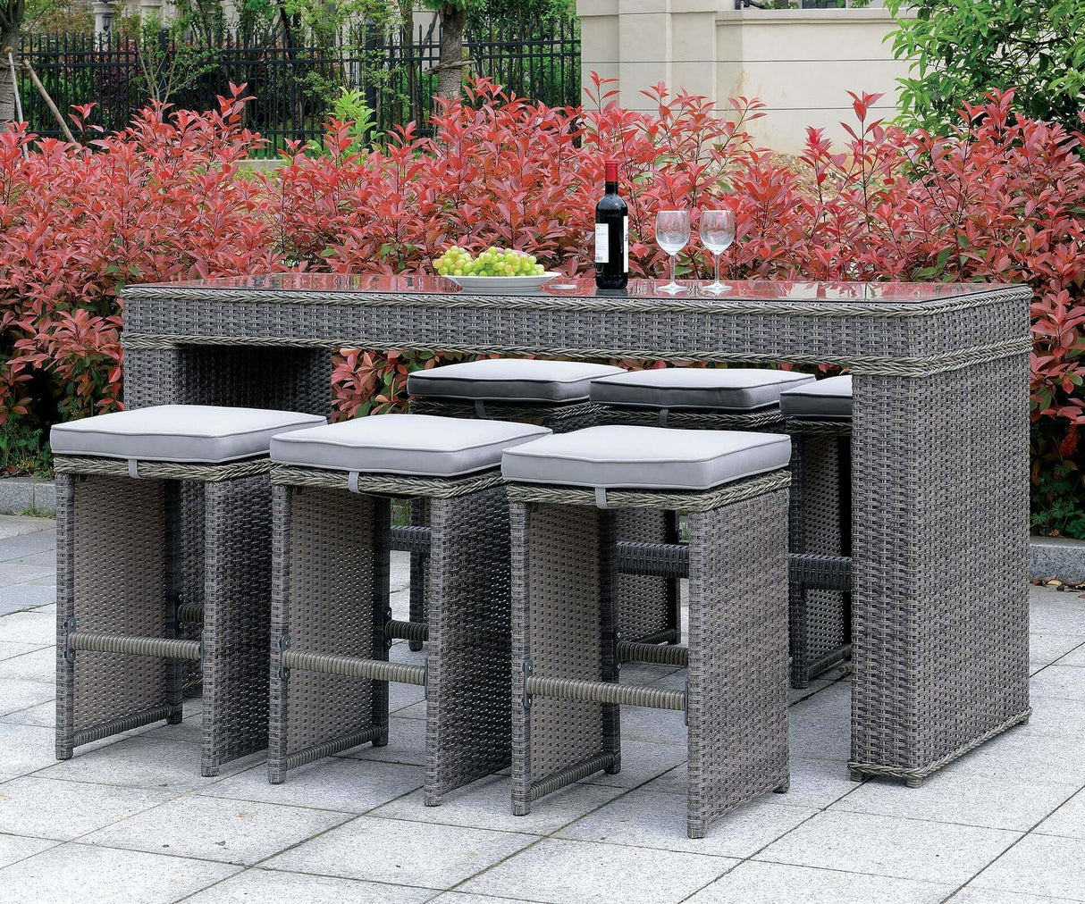 Primo International 7 Pc. Patio Dining Table | Meri Furniture