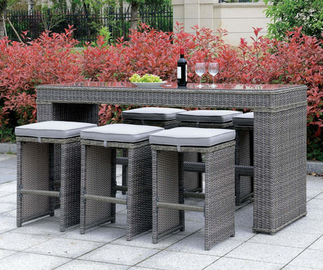 Primo International 7 Pc. Patio Dining Table | Meri Furniture