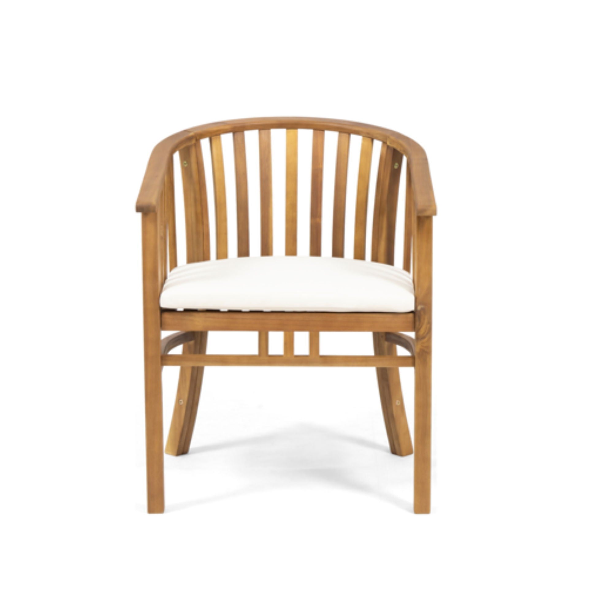 Outdoor 6 Seater Dining Set With Cushins - Cream