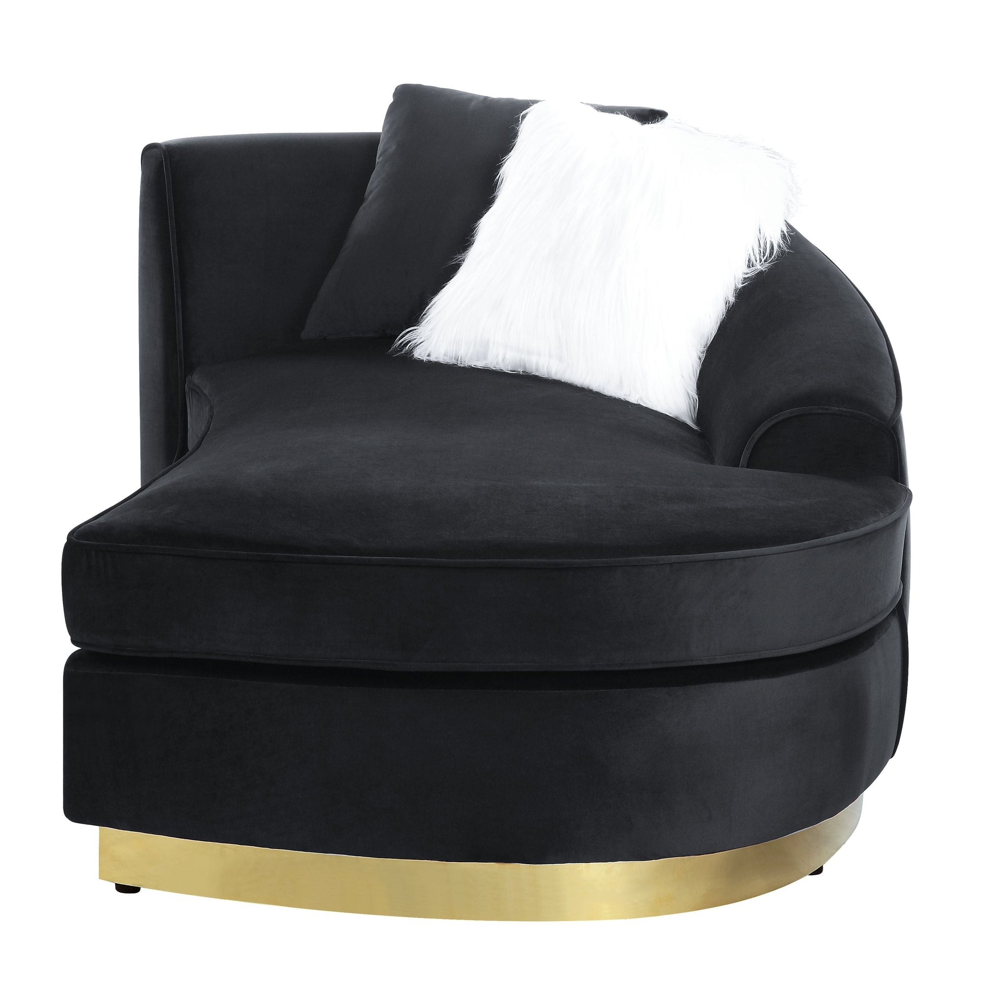 ACME Achelle - Chaise - Black Velvet | Meri Furniture