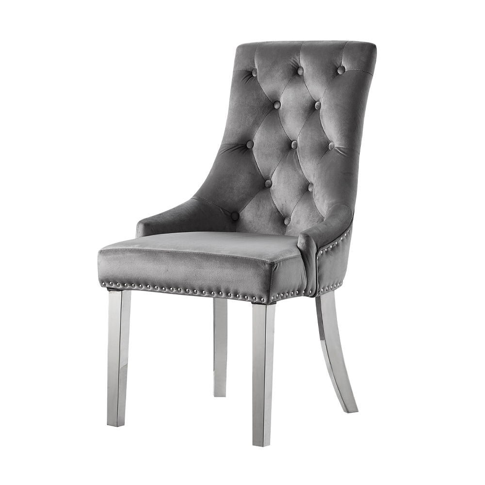 ACME Satinka - Side Chair (Set of 2) - Dark Gray | Meri Furniture