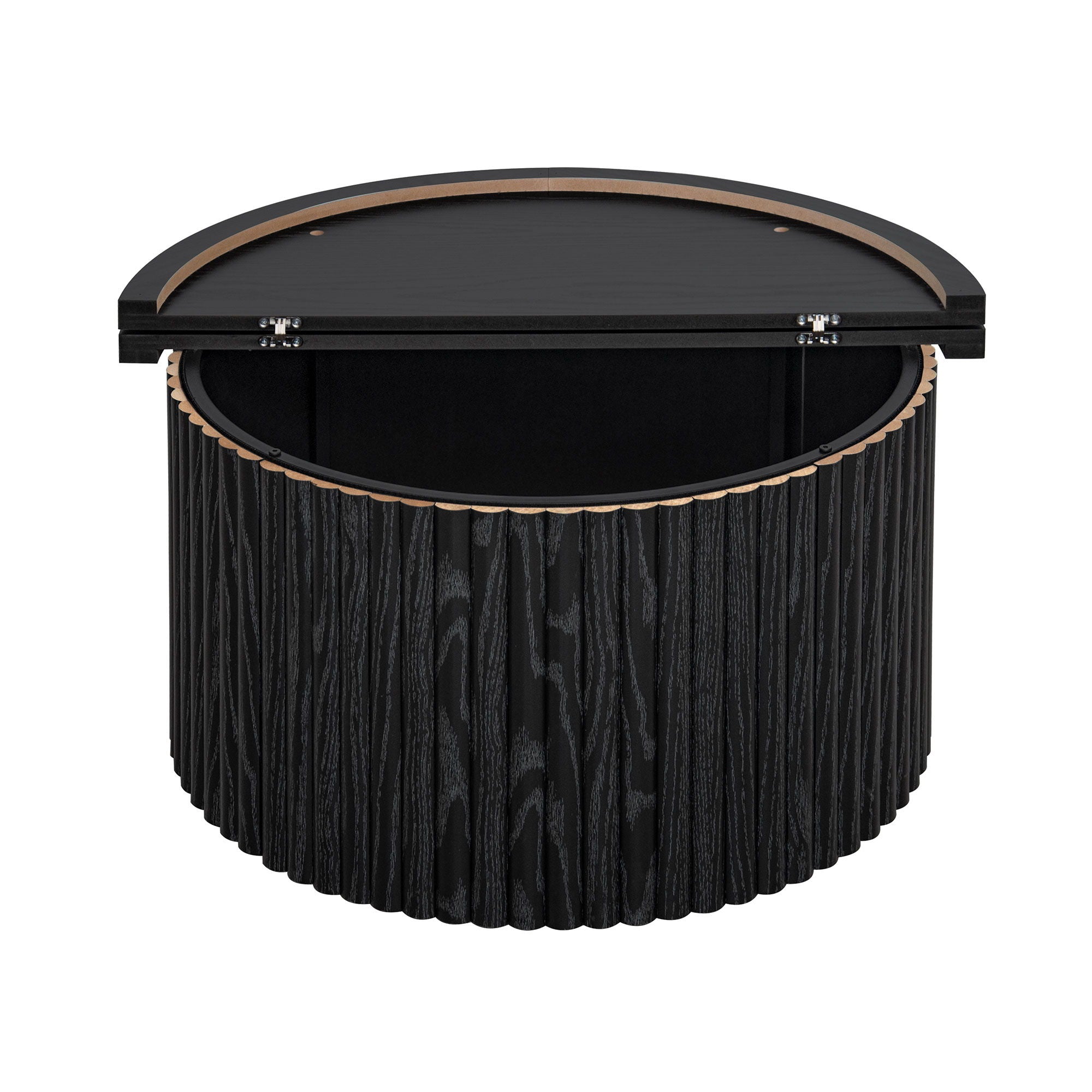 Coffee Table, Round Coffee Table, Modern Side Tables Accent End Table For Living Room, Apartment - Black