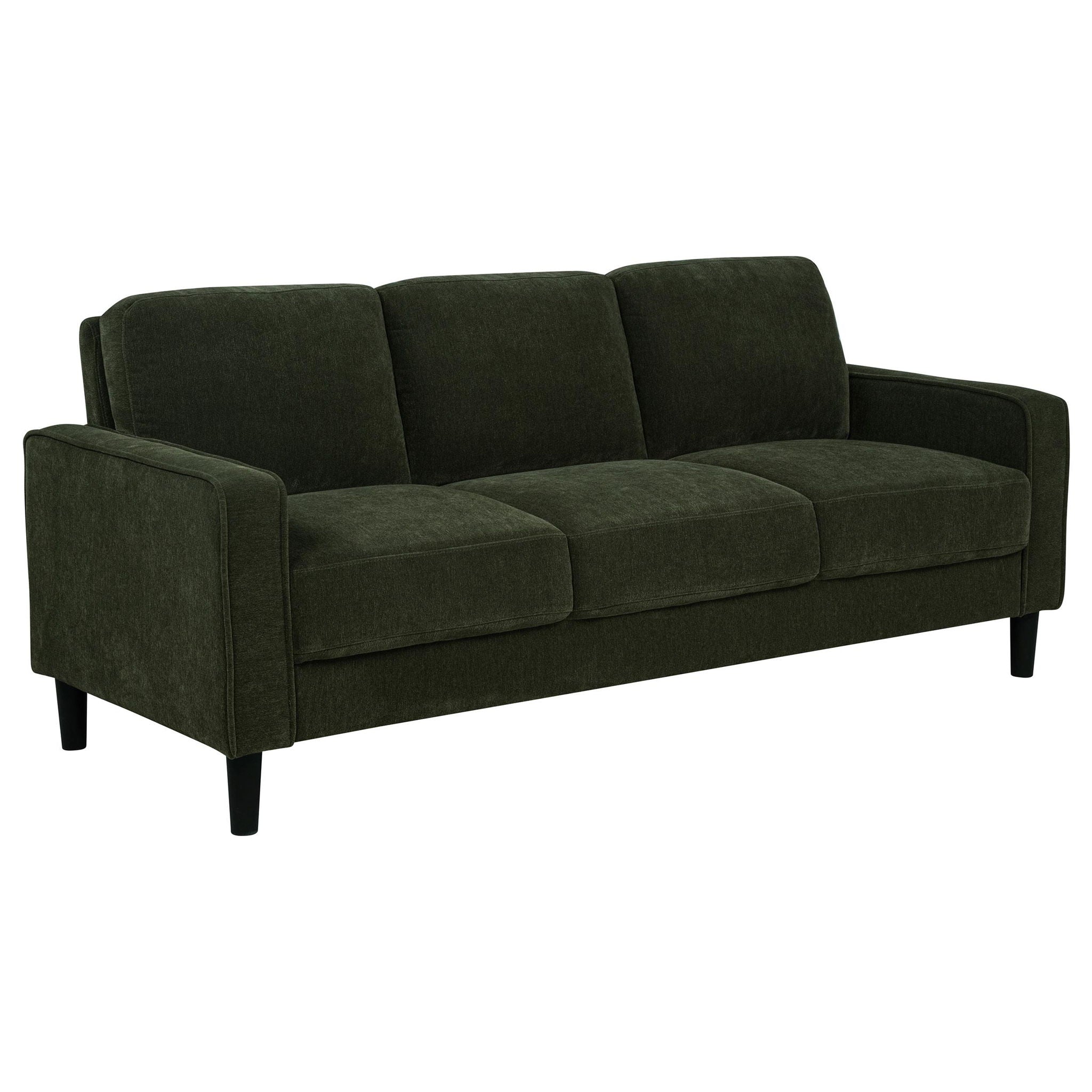 Ruth 2-piece Fabric Upholstered Track Arm Sofa Matcha Green