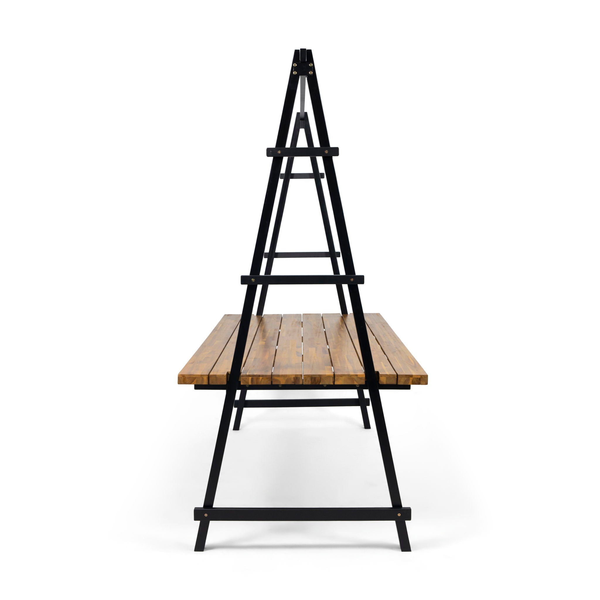 Huckleberry - Acacia Wood Outdoor Dining Table With Plant Hanger - Teak