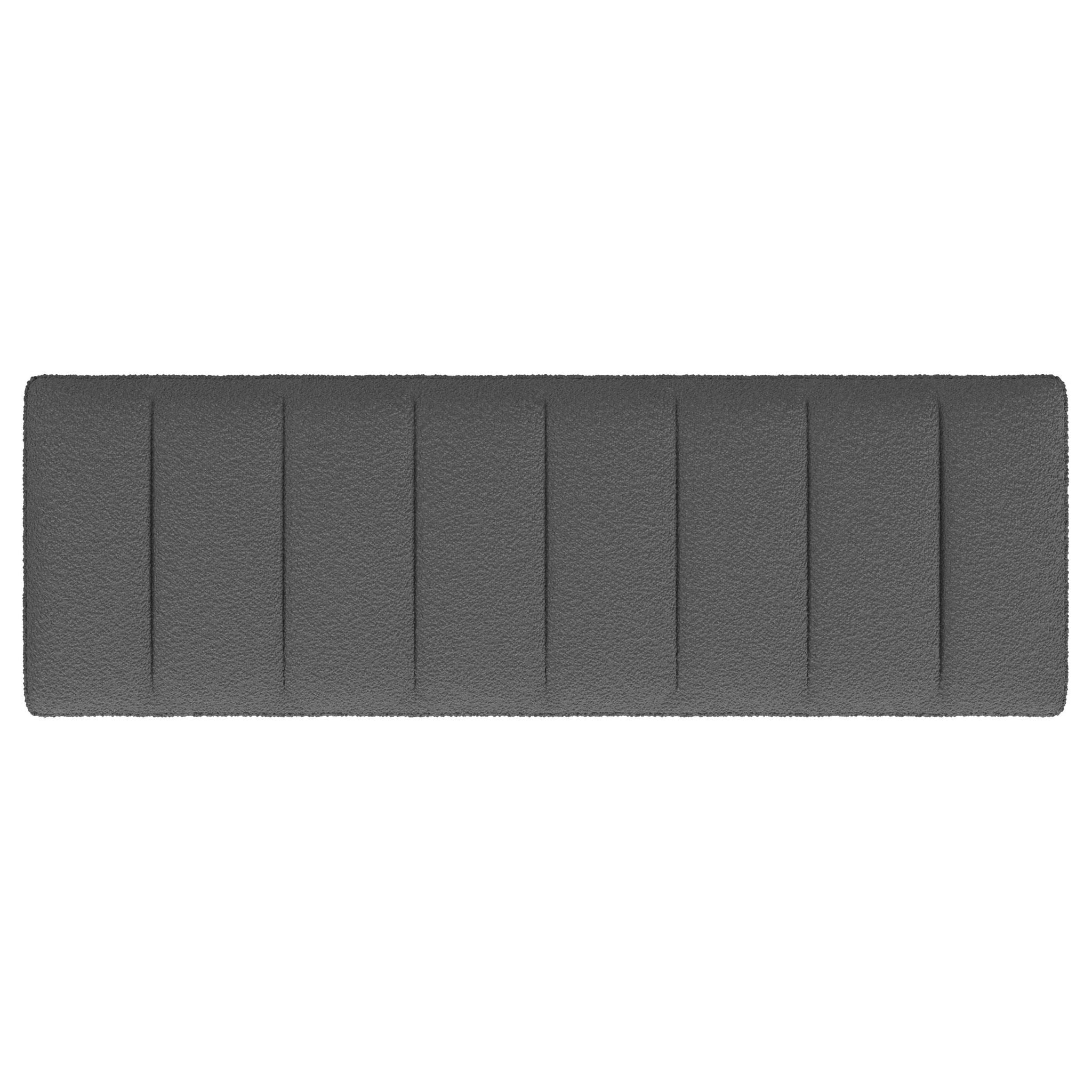 Mesa Boucle Upholstered Tufted Accent Bench Charcoal